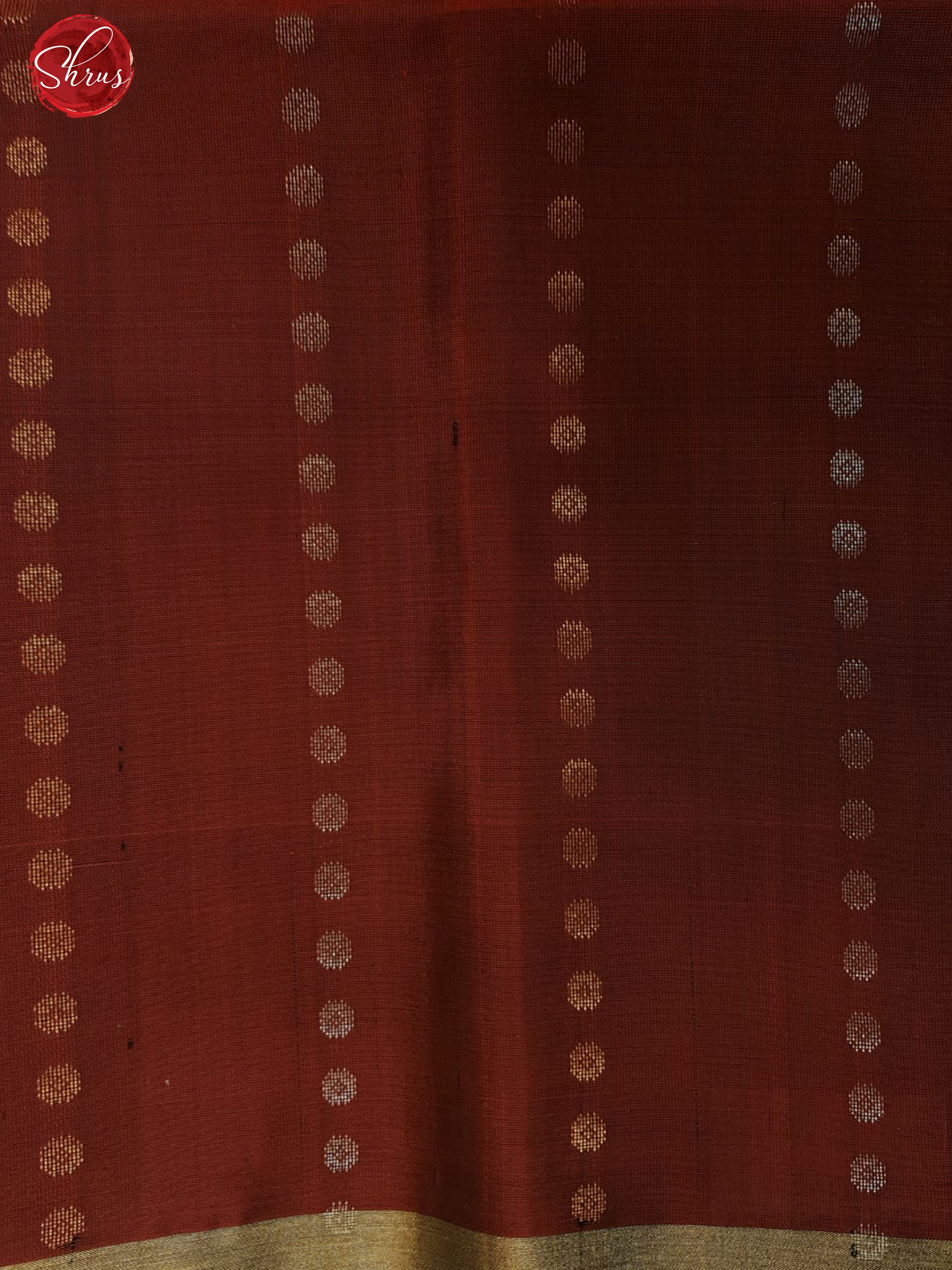 Green & Maroon - Soft Silk with gold, silver zari motifs on the body & Contrast Border - Shop on ShrusEternity.com