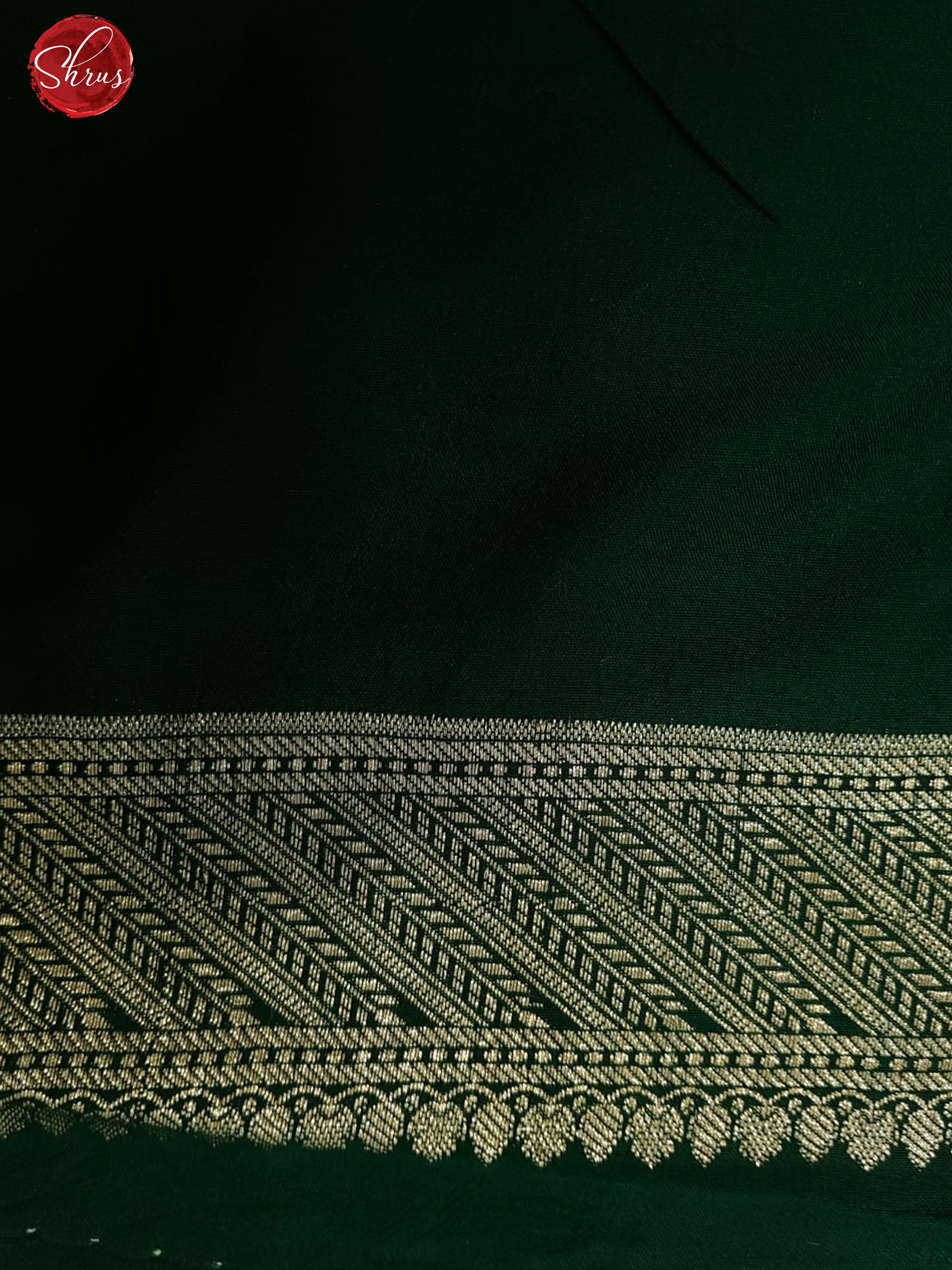 Green(Single Tone)-Tussar with zari woven floral motifs on the body & zari Border - Shop on ShrusEternity.com