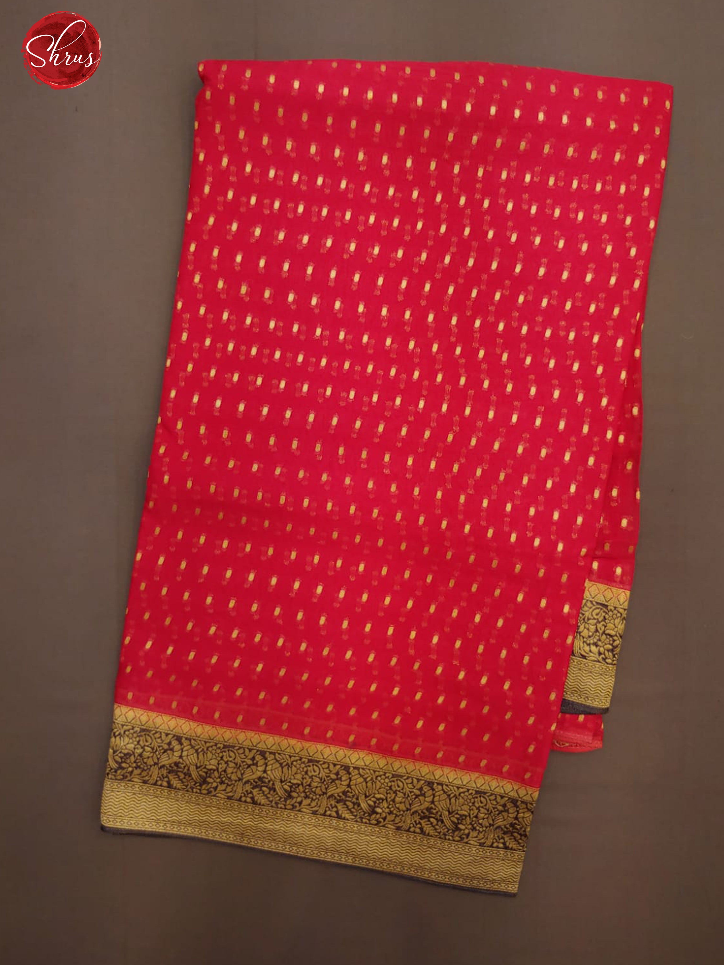 Pink & Blue - Semi Georgette Silk with zari buttas on the body & Contrast Zari Border - Shop on ShrusEternity.com