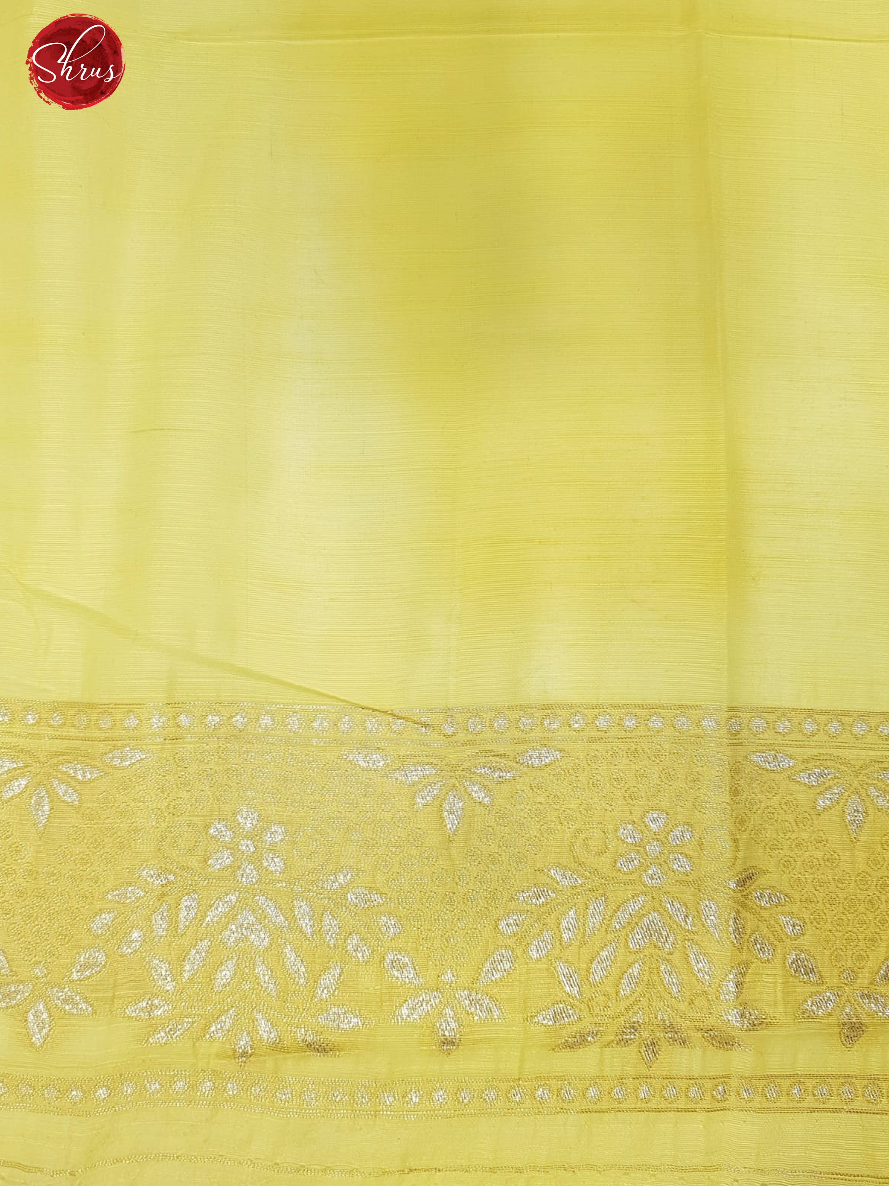 Yellow(Single Tone)-Art Linen with zari woven paisleys motifs on the body &Zari Border - Shop on ShrusEternity.com