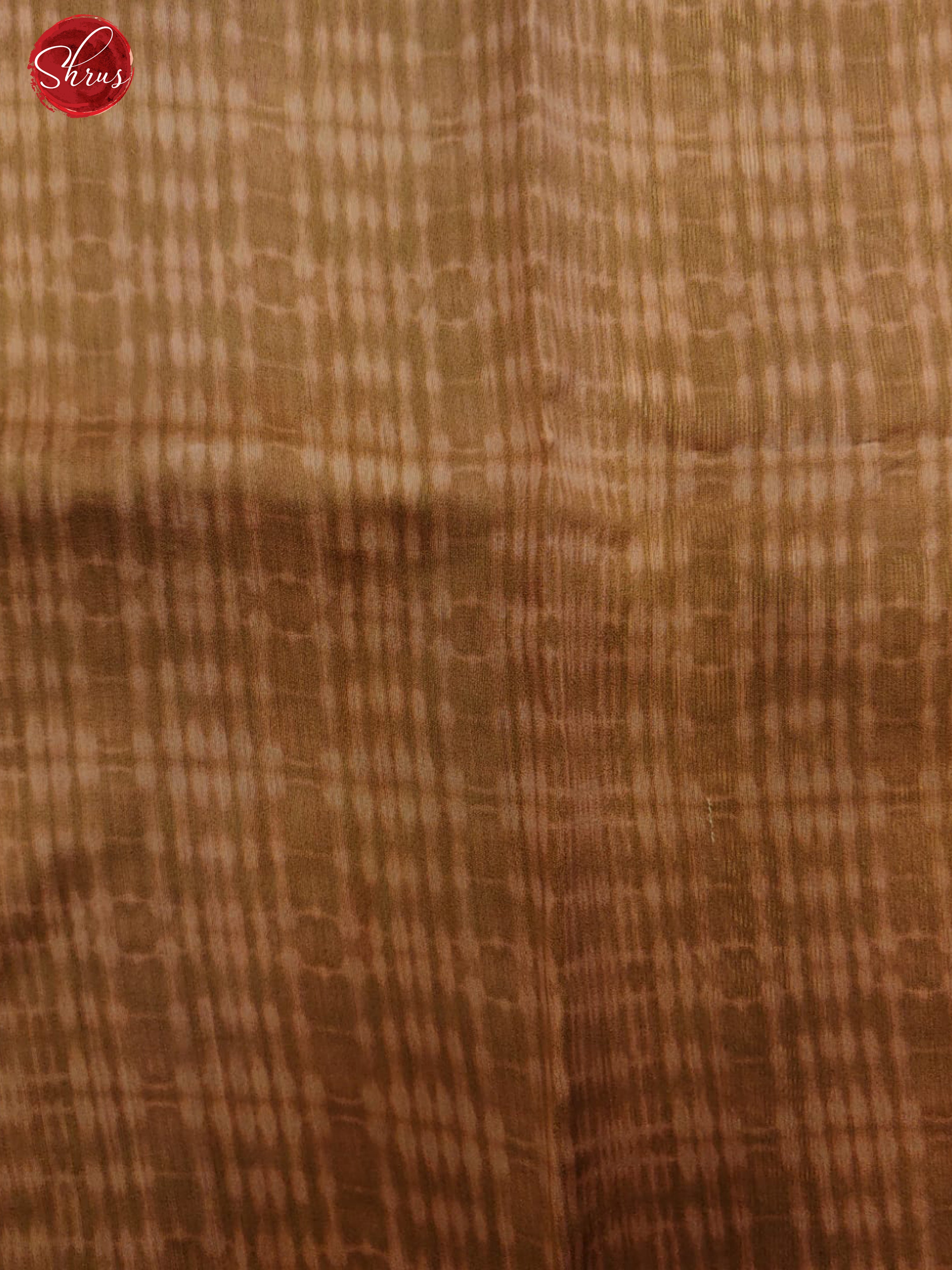 Green & Brown - Organza with floral pattern on the body and zari border - Shop on ShrusEternity.com