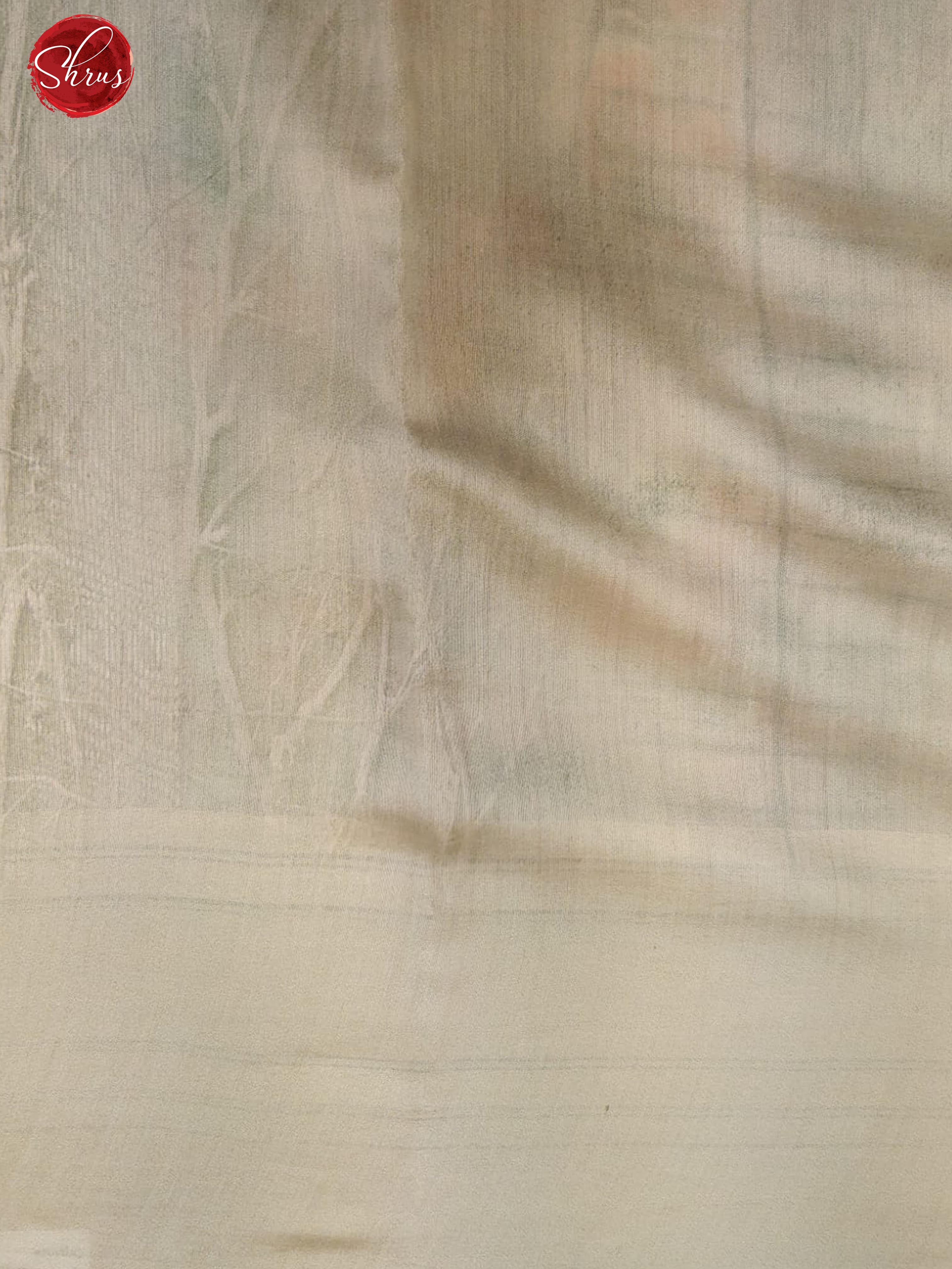 Grey(Single Tone)- Organza with floral print on the body & Zari Border - Shop on ShrusEternity.com