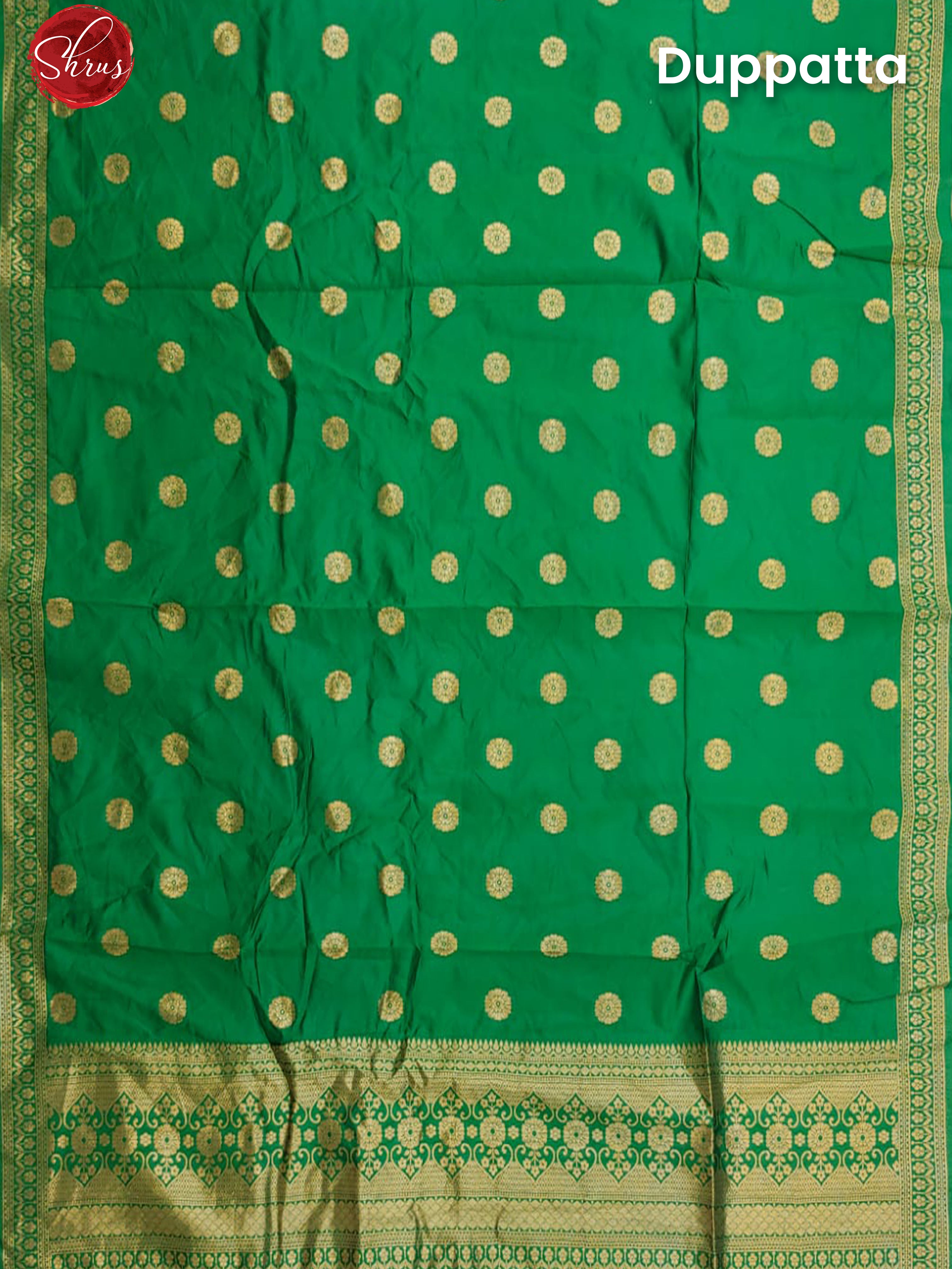 Purple & Green - Chiffon Semi stitched Lehanga with zari butta skirt & Contrast Dupatta - Shop on ShrusEternity.com