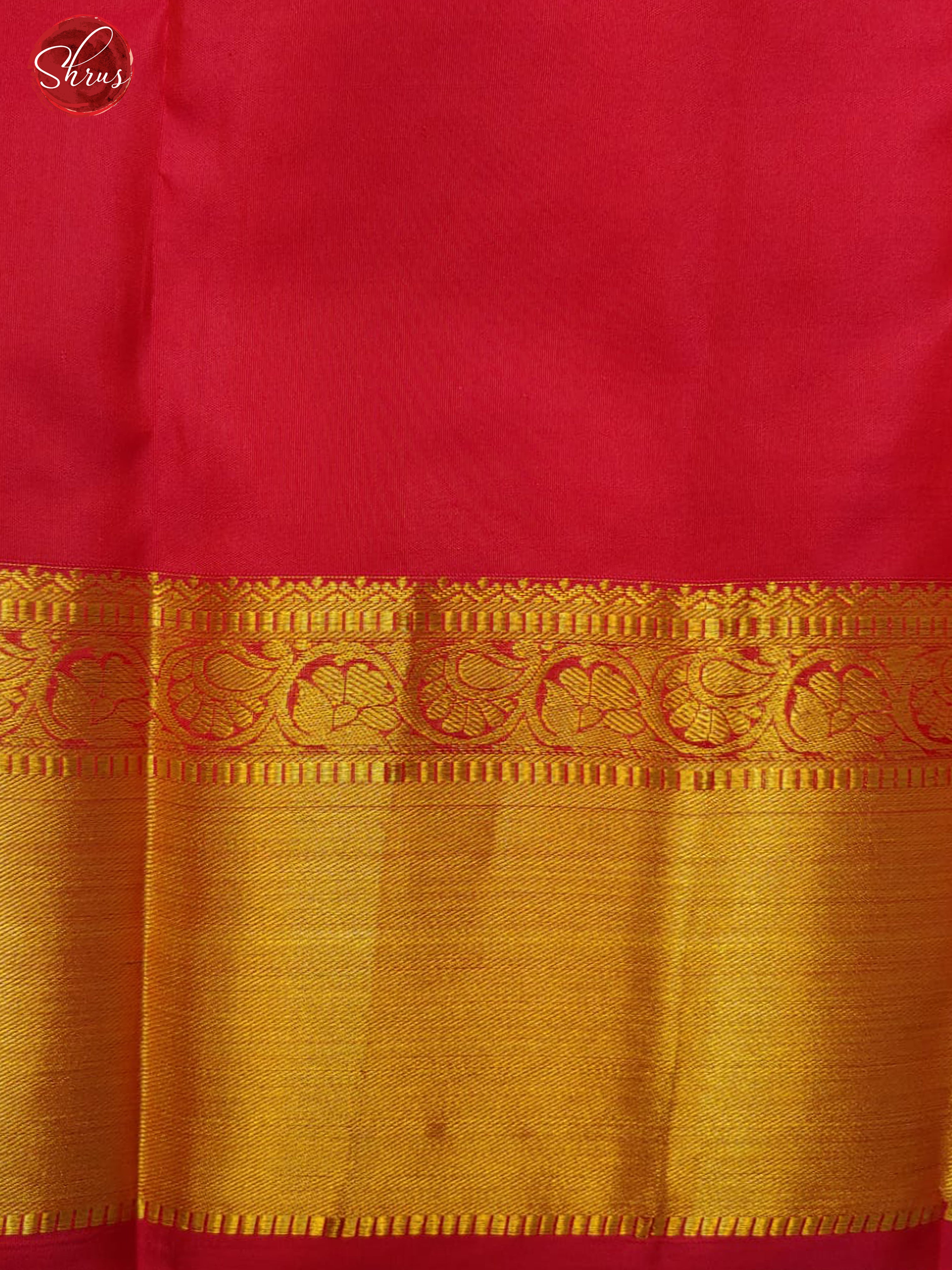 Yellow & Red - Gadwal Silk with zari woven floral buttas on the body & Contrast Zari Border - Shop on ShrusEternity.com