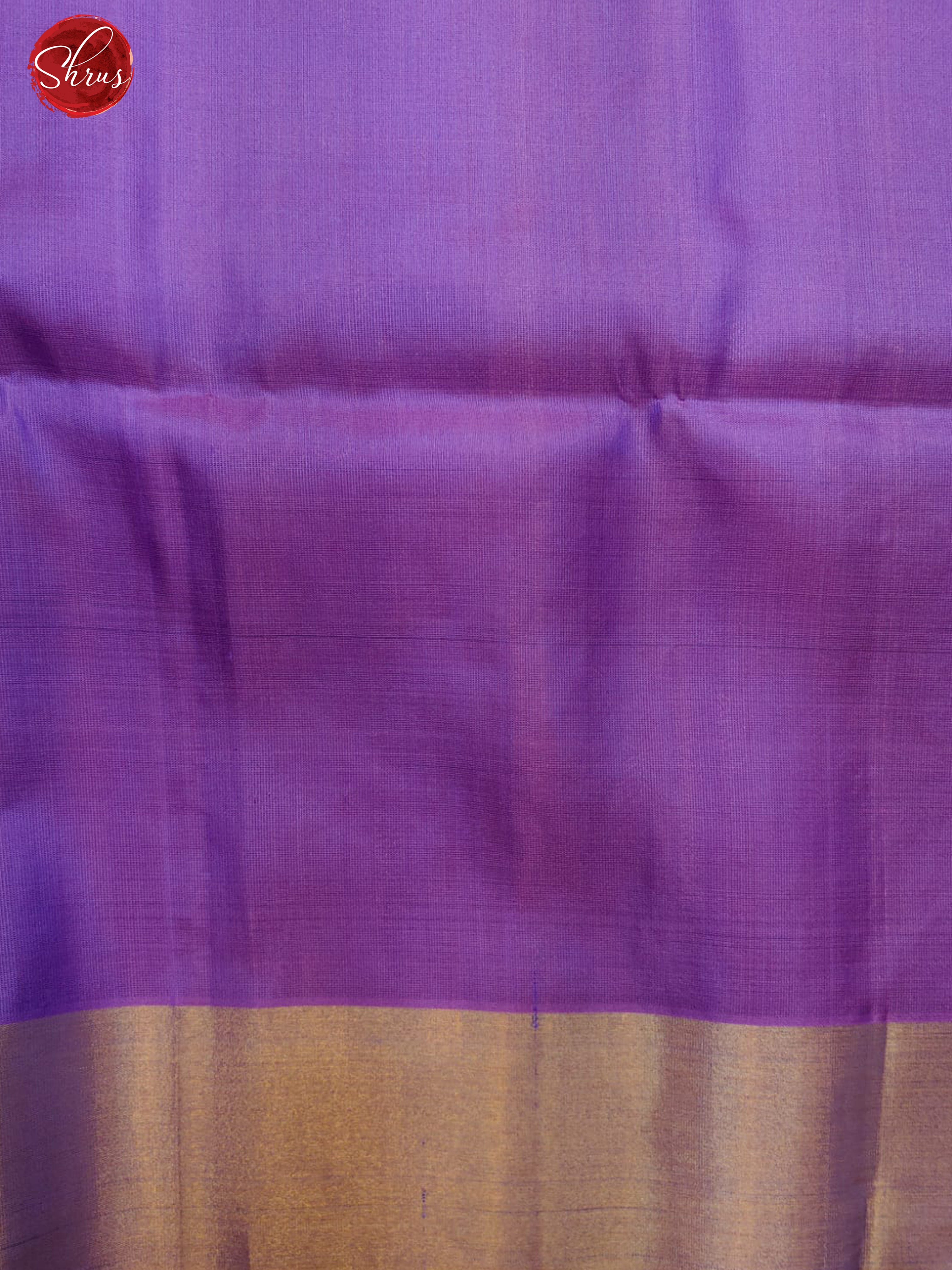 Dark Blue & Lavender - Soft Silk with Zari woven floral nestling brocade on the body& Zari Border - Shop on ShrusEternity.com