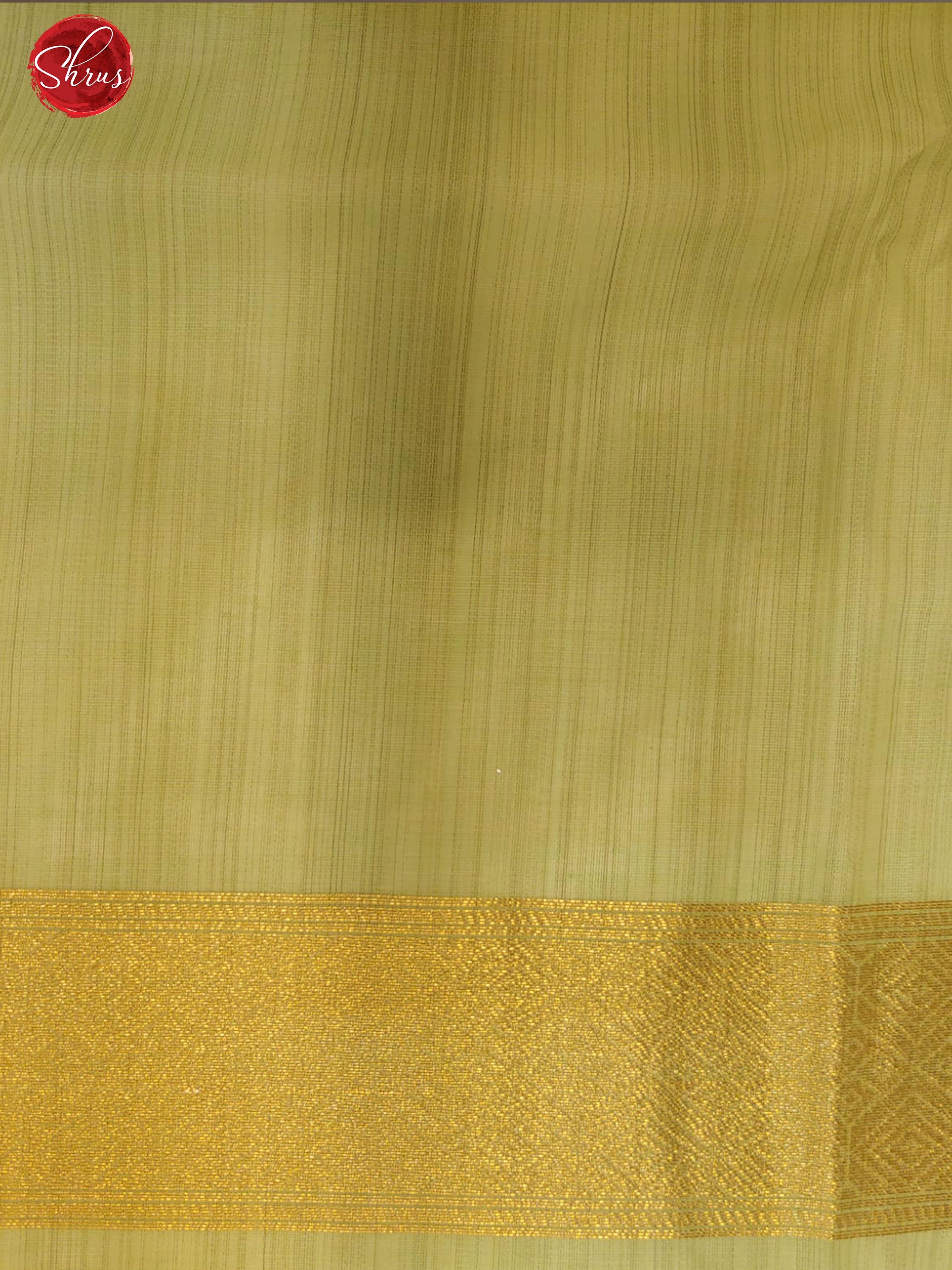 Elachi Green(Single Tone) - Semi Banarasi with zari woven floral brocade on the body& Zari Border - Shop on ShrusEternity.com