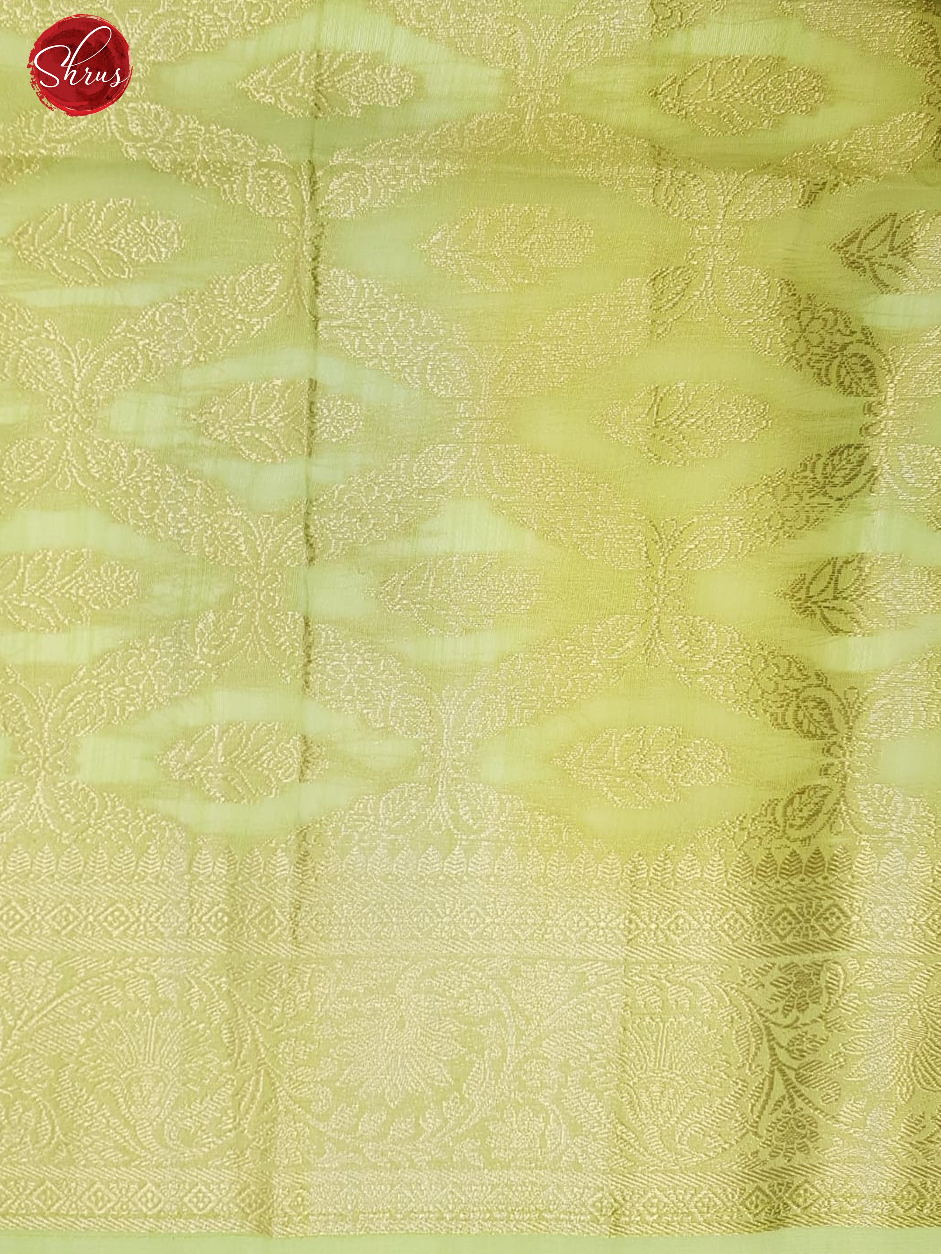 Green (Single Tone)-Art Linen with zari woven floral brocade on the body &Zari Border - Shop on ShrusEternity.com