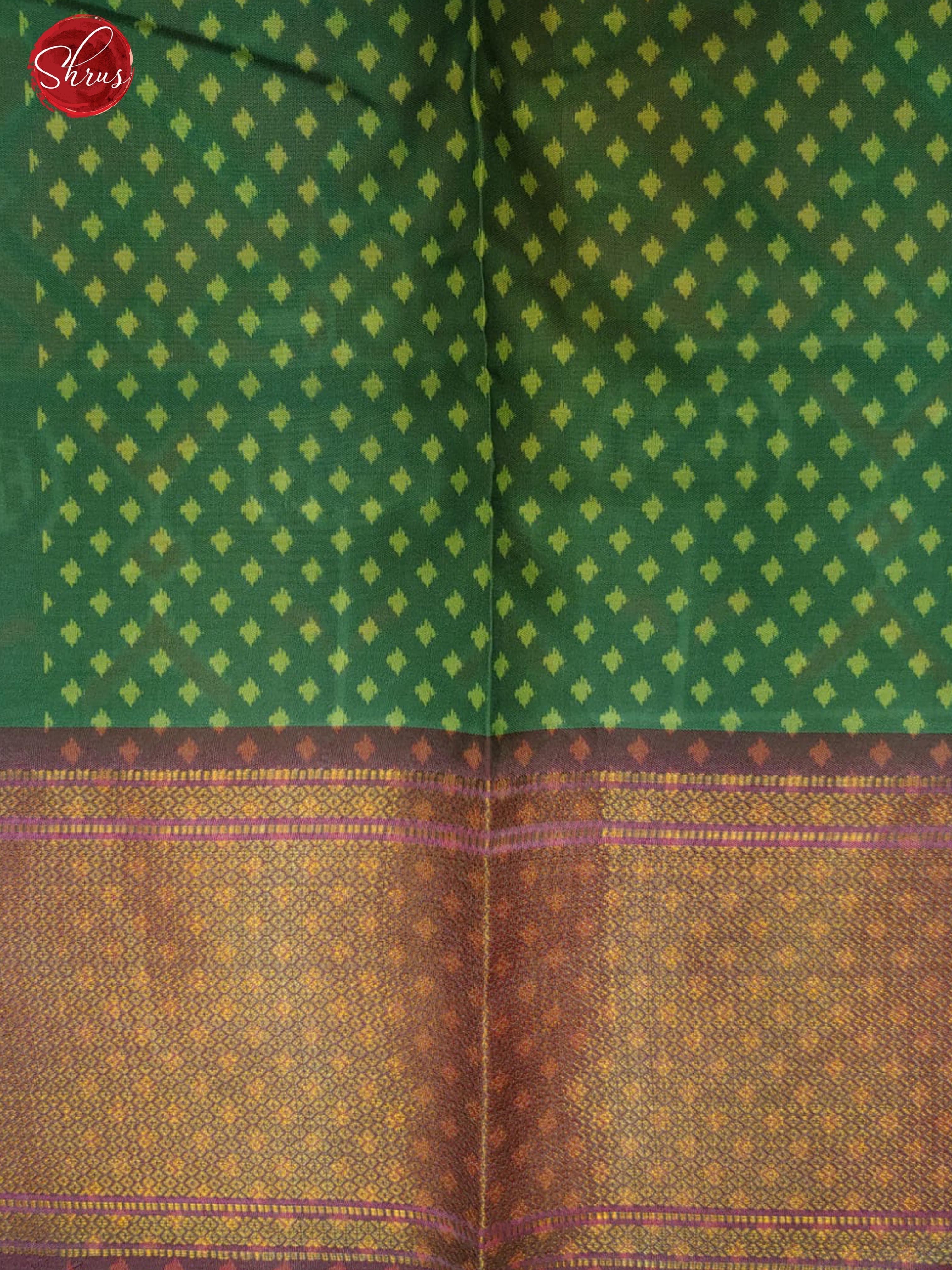 Candy Pink & Green - Semi Ikkat with ikkat floral print on the body & Zari Border - Shop on ShrusEternity.com