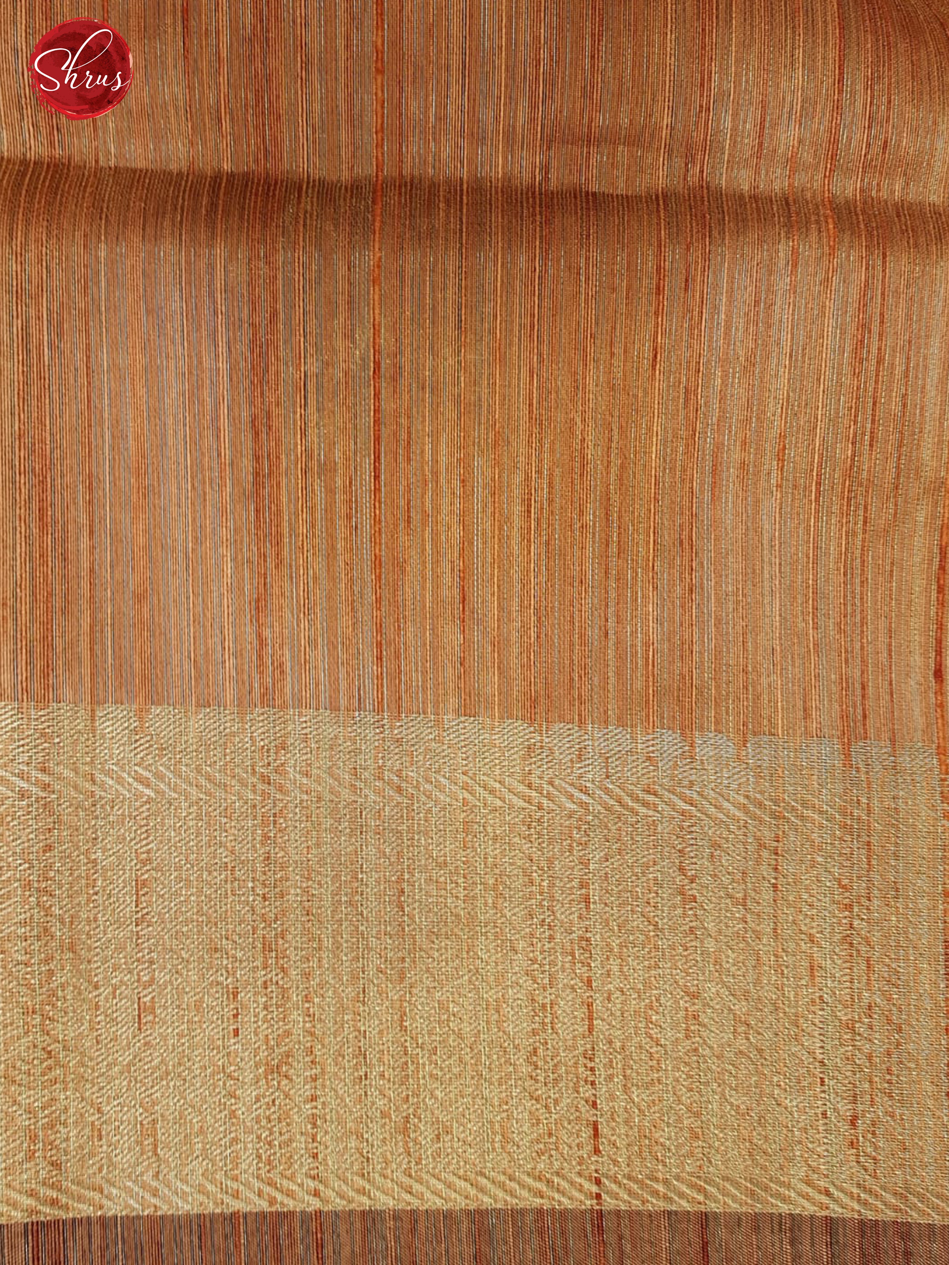 Brown(Single Tone)- Jute with thread woven floral motifs on the body & zari Border - Shop on ShrusEternity.com