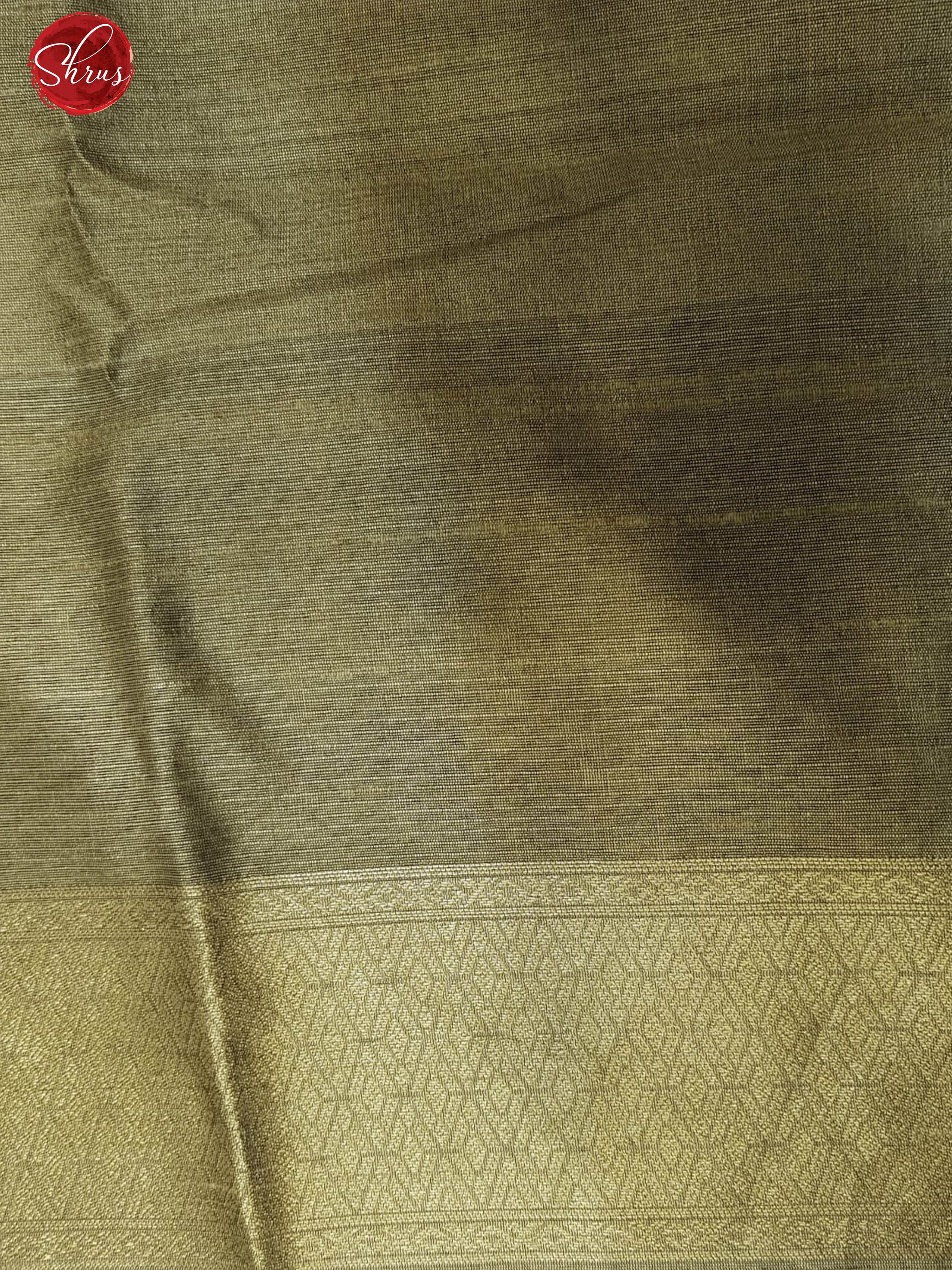 Grey (Single Tone)- Semi Raw Silk with zari woven floral nestling brocade on the body & Zari Border - Shop on ShrusEternity.com