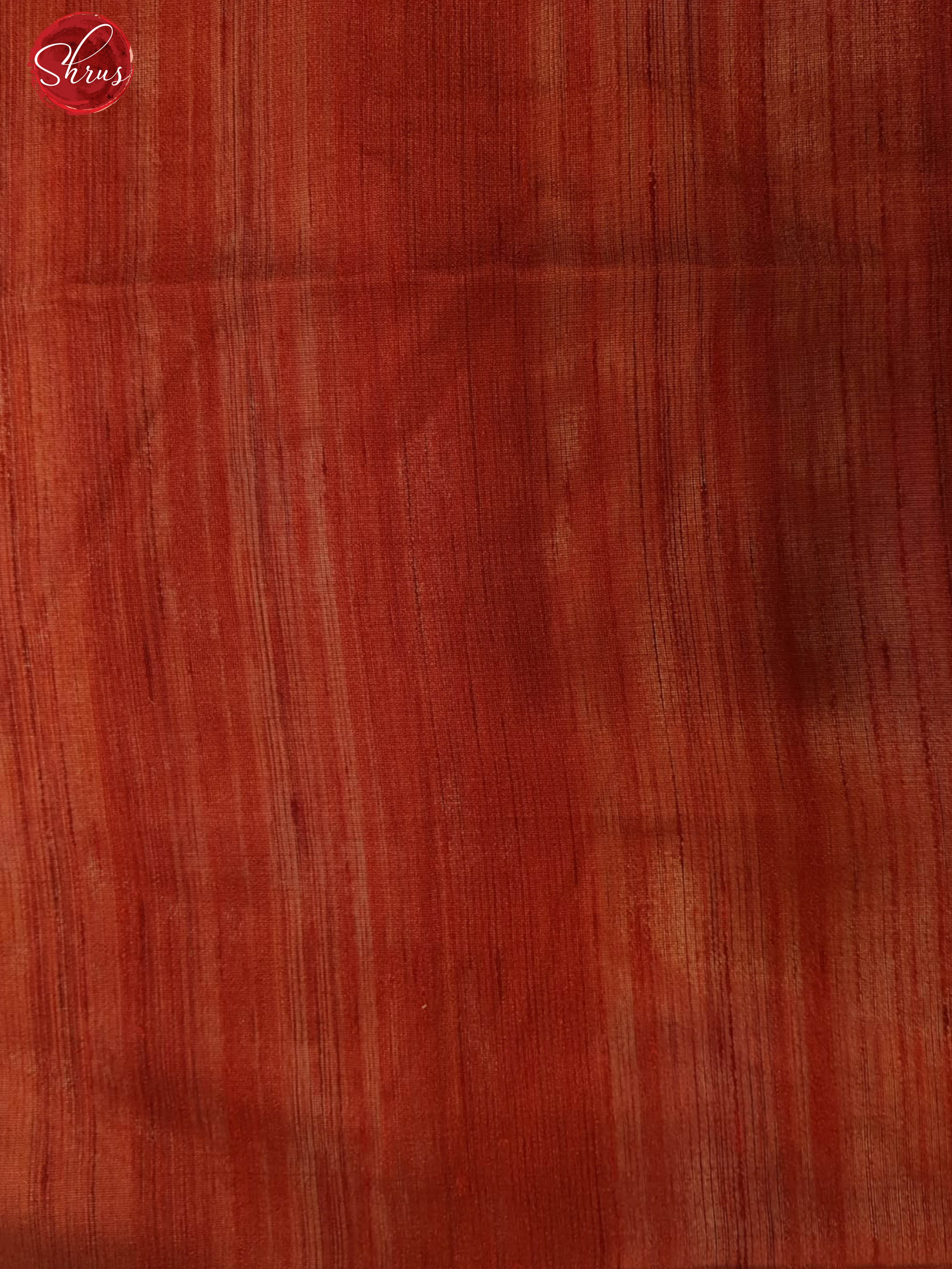 Red(Single Tone)- Semi Raw Silk with zari buttas on the body & Zari Border - Shop on ShrusEternity.com