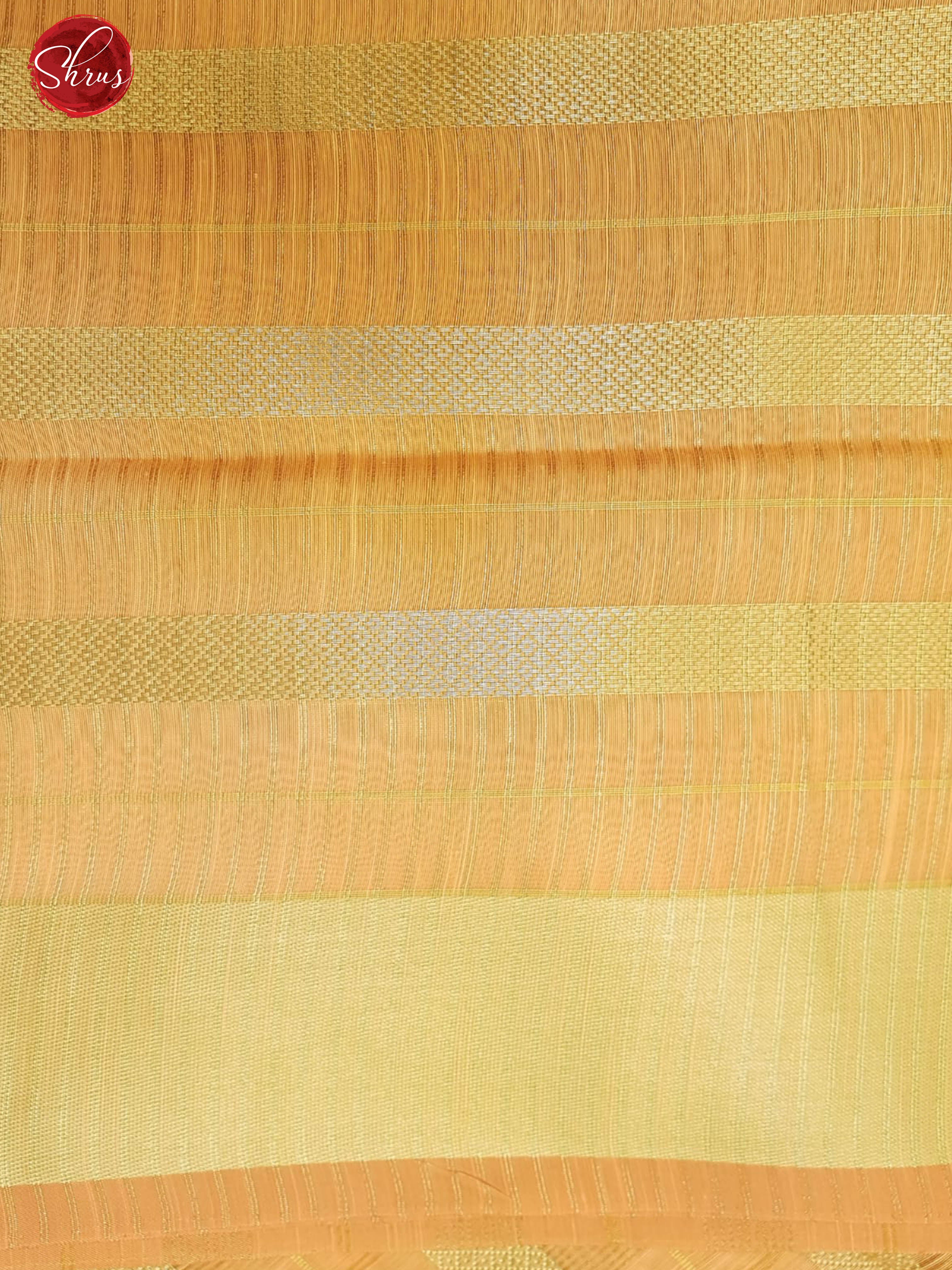 Light Orange( Single tone) -Banarasi Silk Cotton with zari woven Checks on the body & Zari Border - Shop on ShrusEternity.com