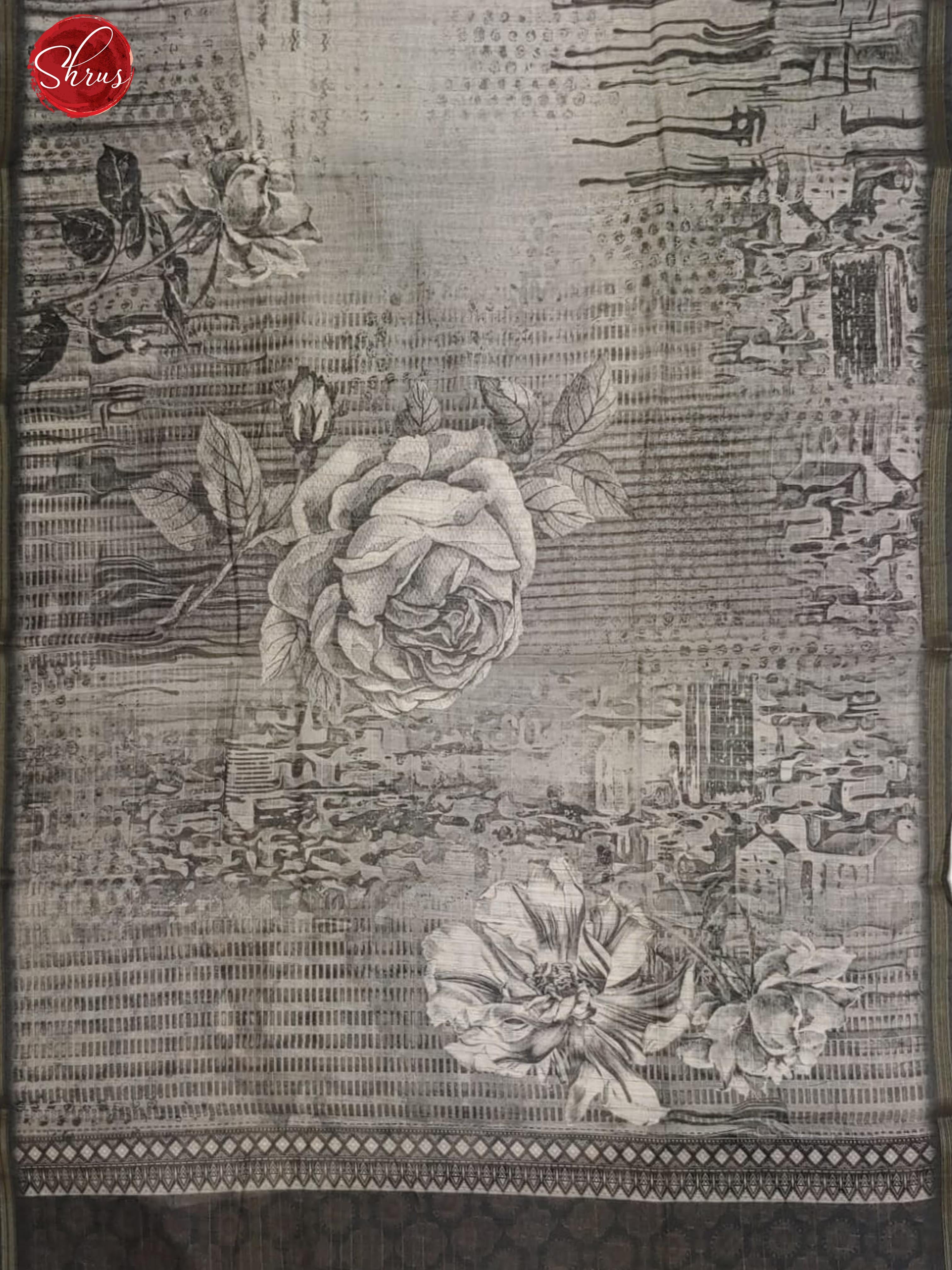 Grey & Black - Art Linen with floral printed Body - Shop on ShrusEternity.com