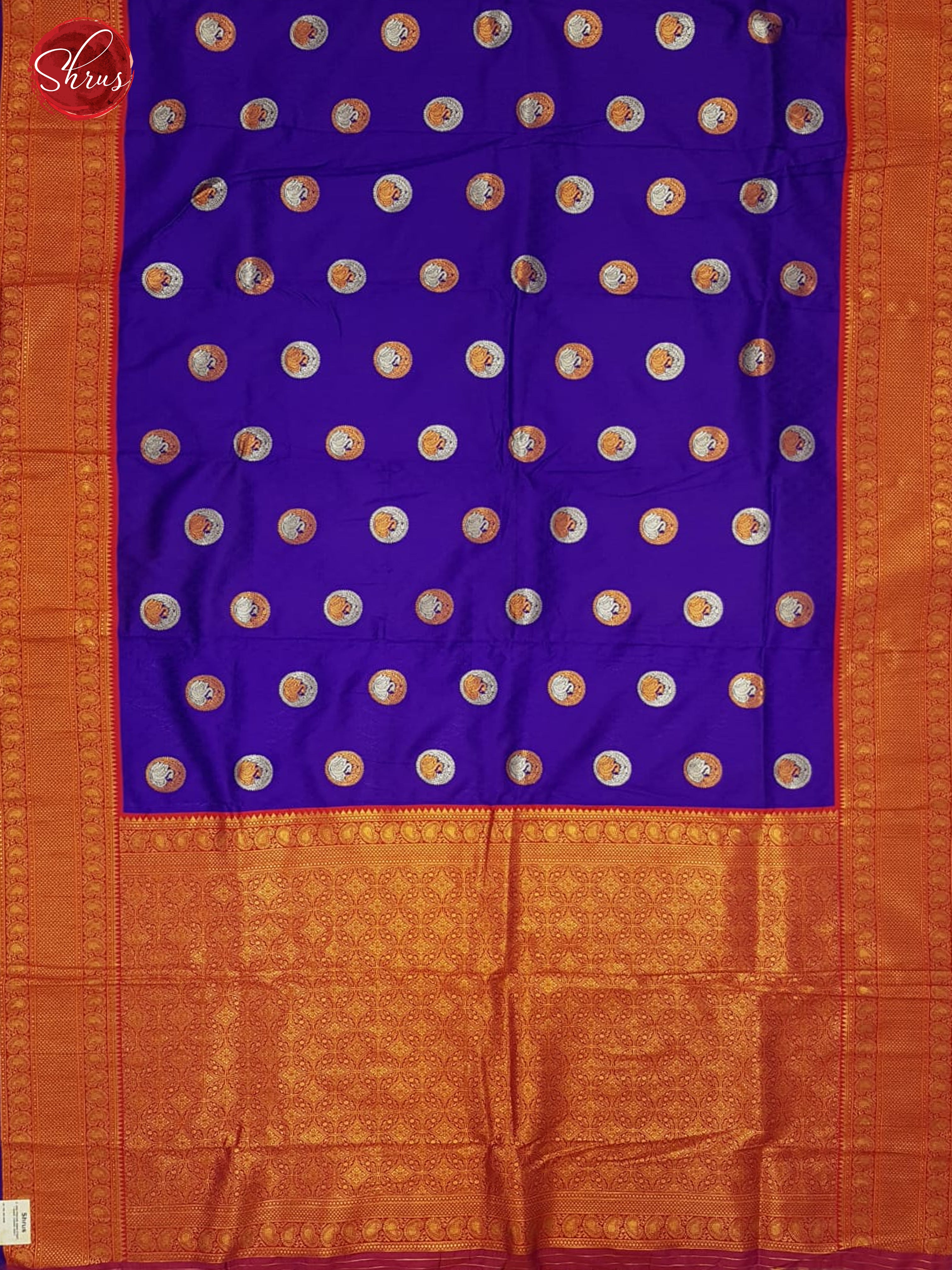 Purple & Pink - Semi Kanchipuram with Zari woven swan motifs on the body & Zari Border - Shop on ShrusEternity.com