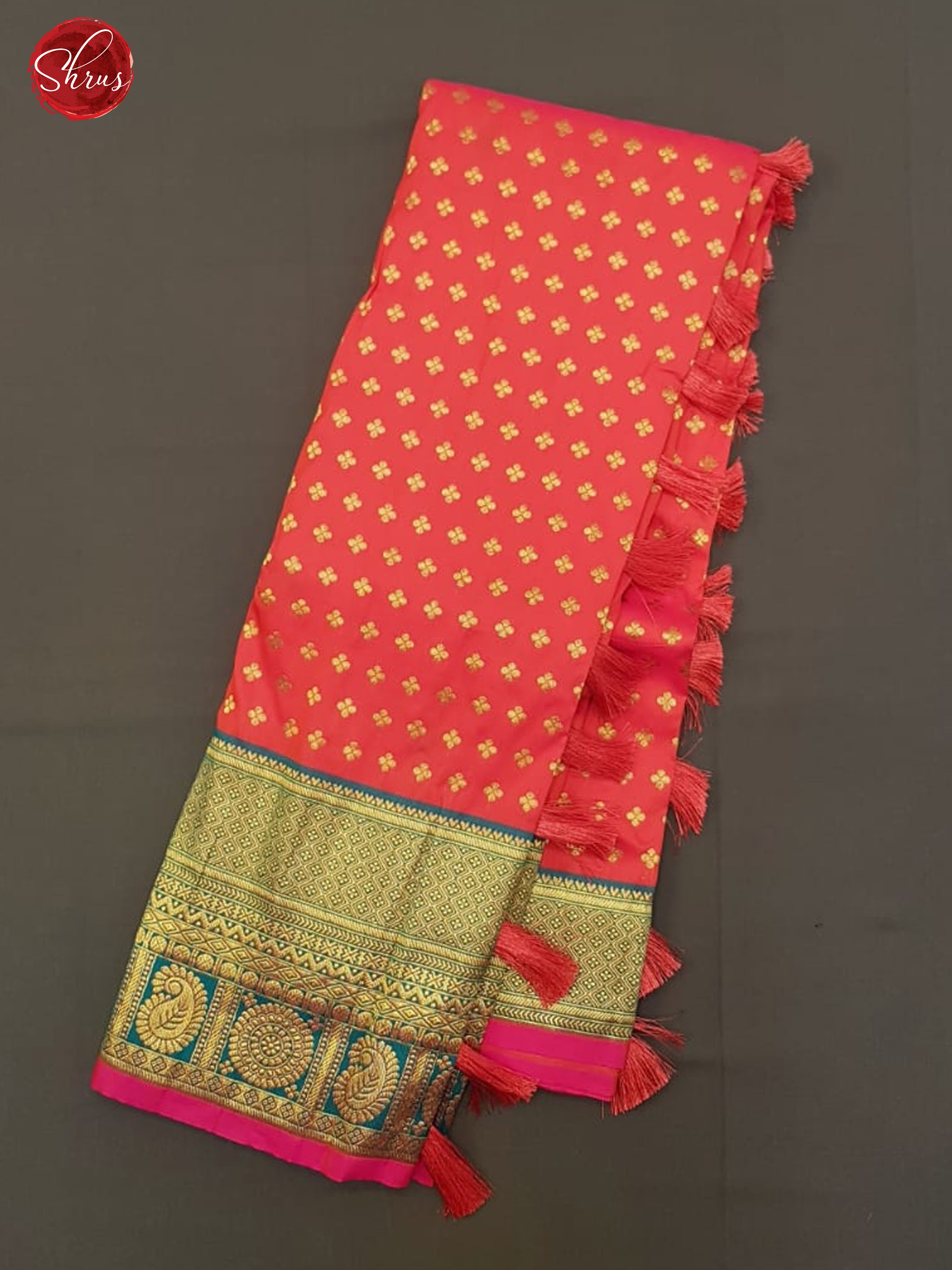 Pink & Purple- Semi Kanchipuram with Zari woven buttas on the body & Zari Border - Shop on ShrusEternity.com