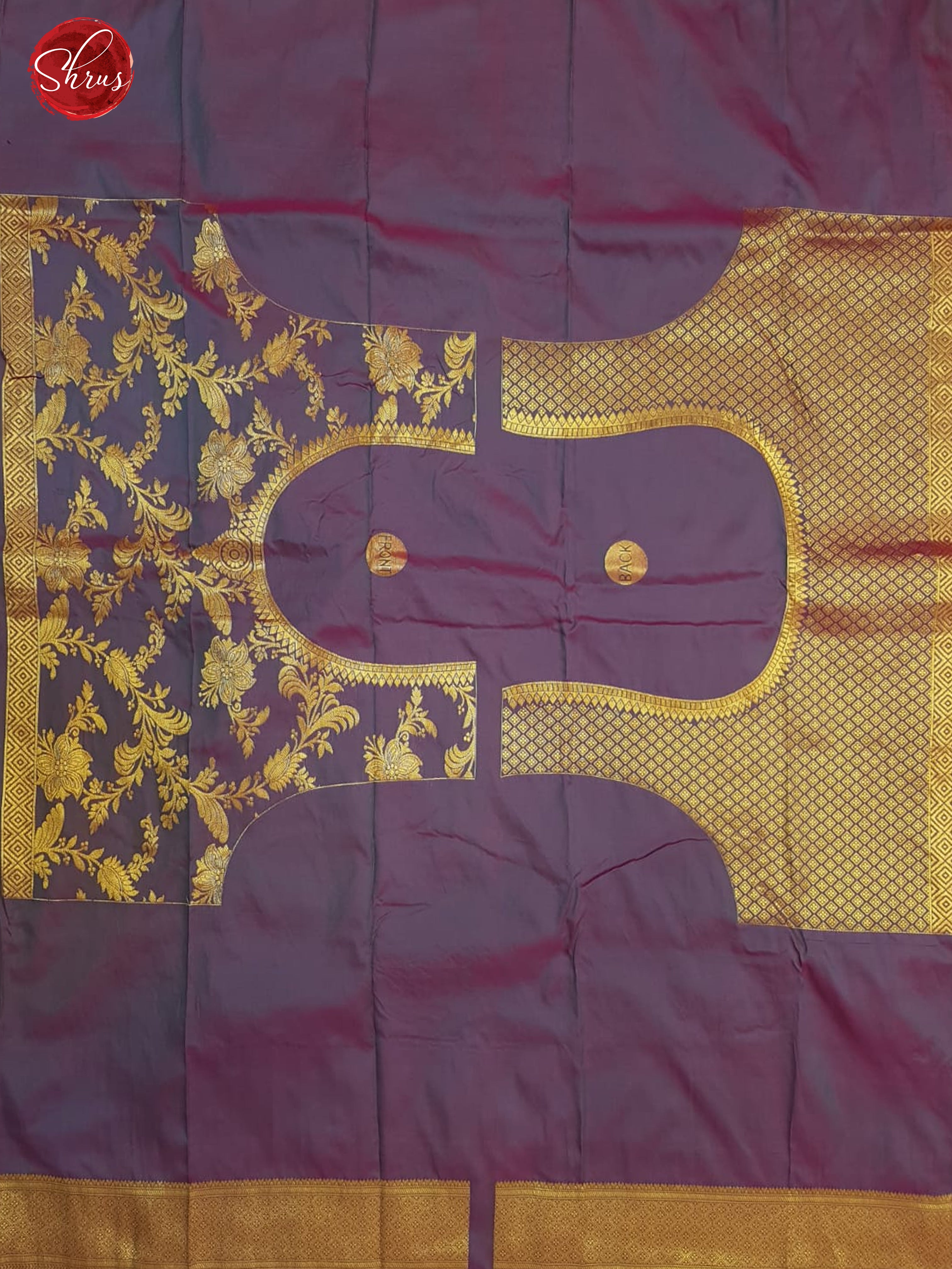 Pink & Purple- Semi Kanchipuram with Zari woven buttas on the body & Zari Border - Shop on ShrusEternity.com