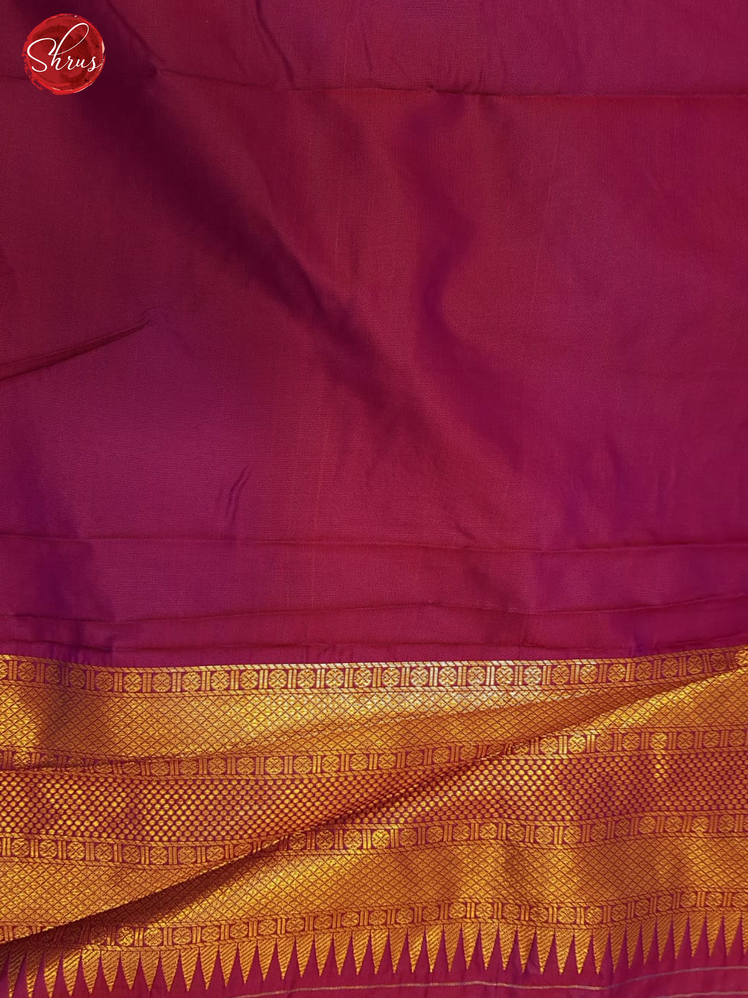 Purple & Majenta -Semi Kanchipuram with Zari woven buttas on the body & Zari Border - Shop on ShrusEternity.com