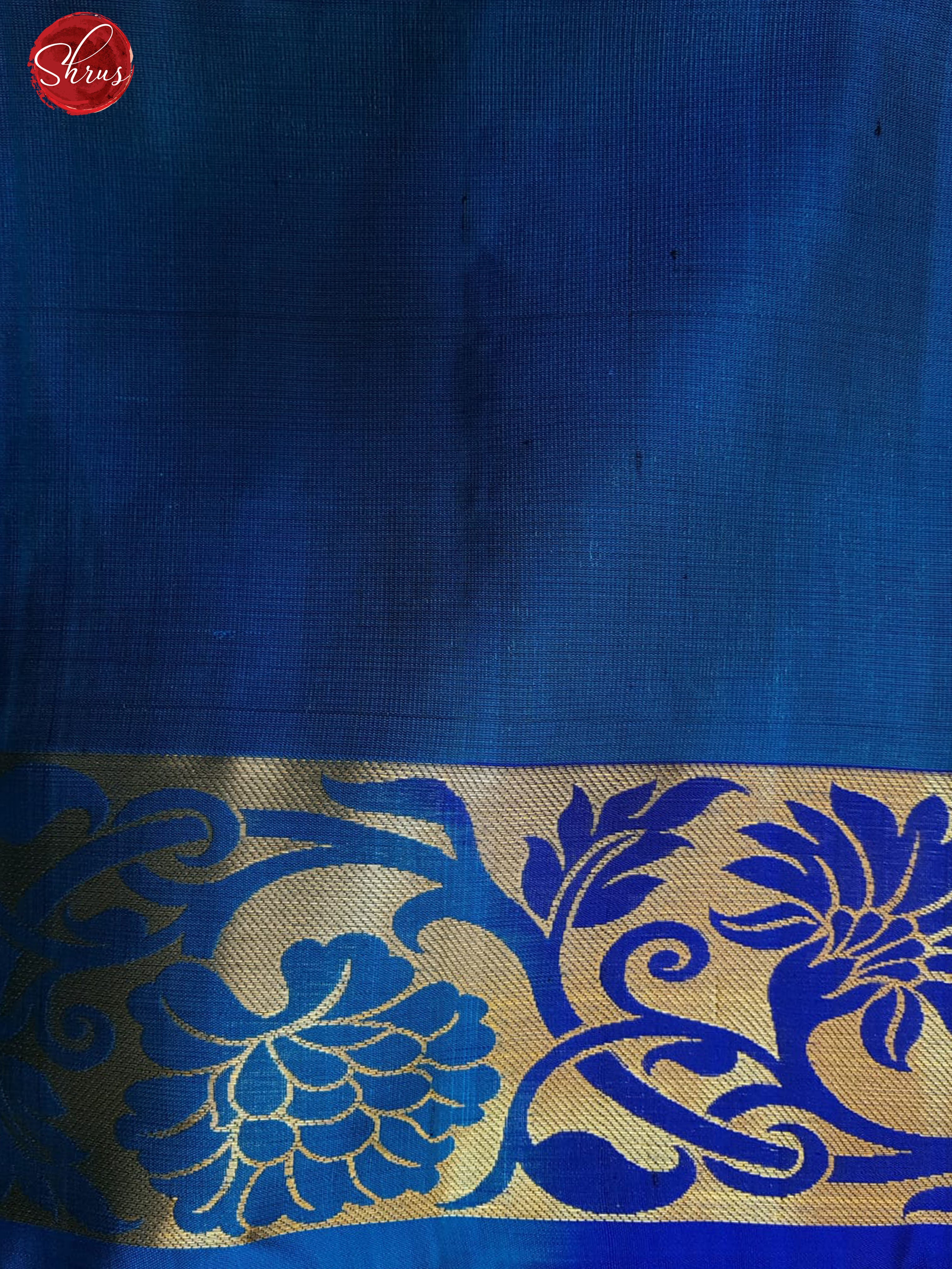 Purple & Blue - Soft Silk with zari woven floral nestling brocade on the body & Zari Border - Shop on ShrusEternity.com
