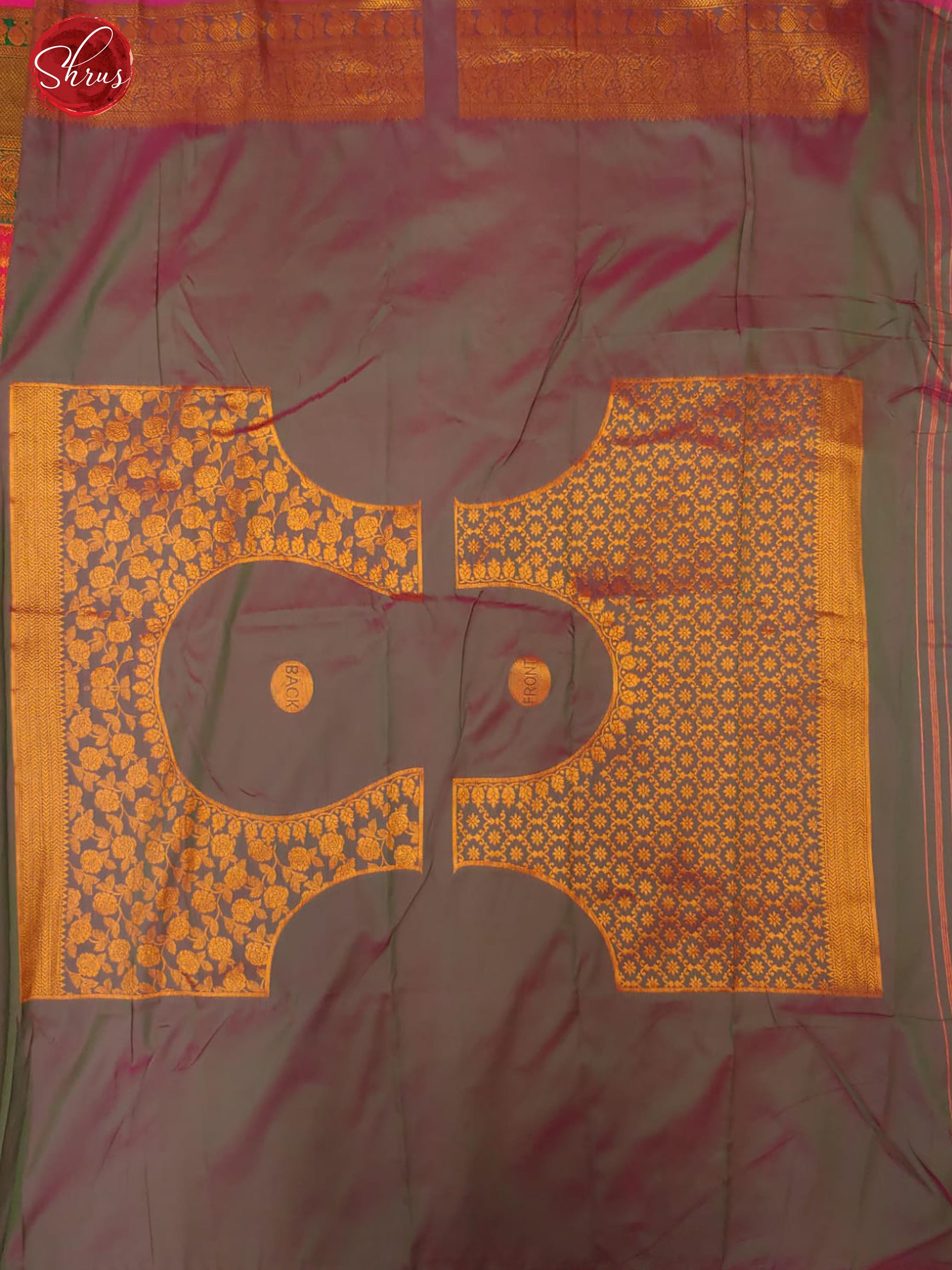 Majenta pink & Purple- Semi Kanchipuram with Zari woven floral motifs on the body & contrast Zari Border - Shop on ShrusEternity.com