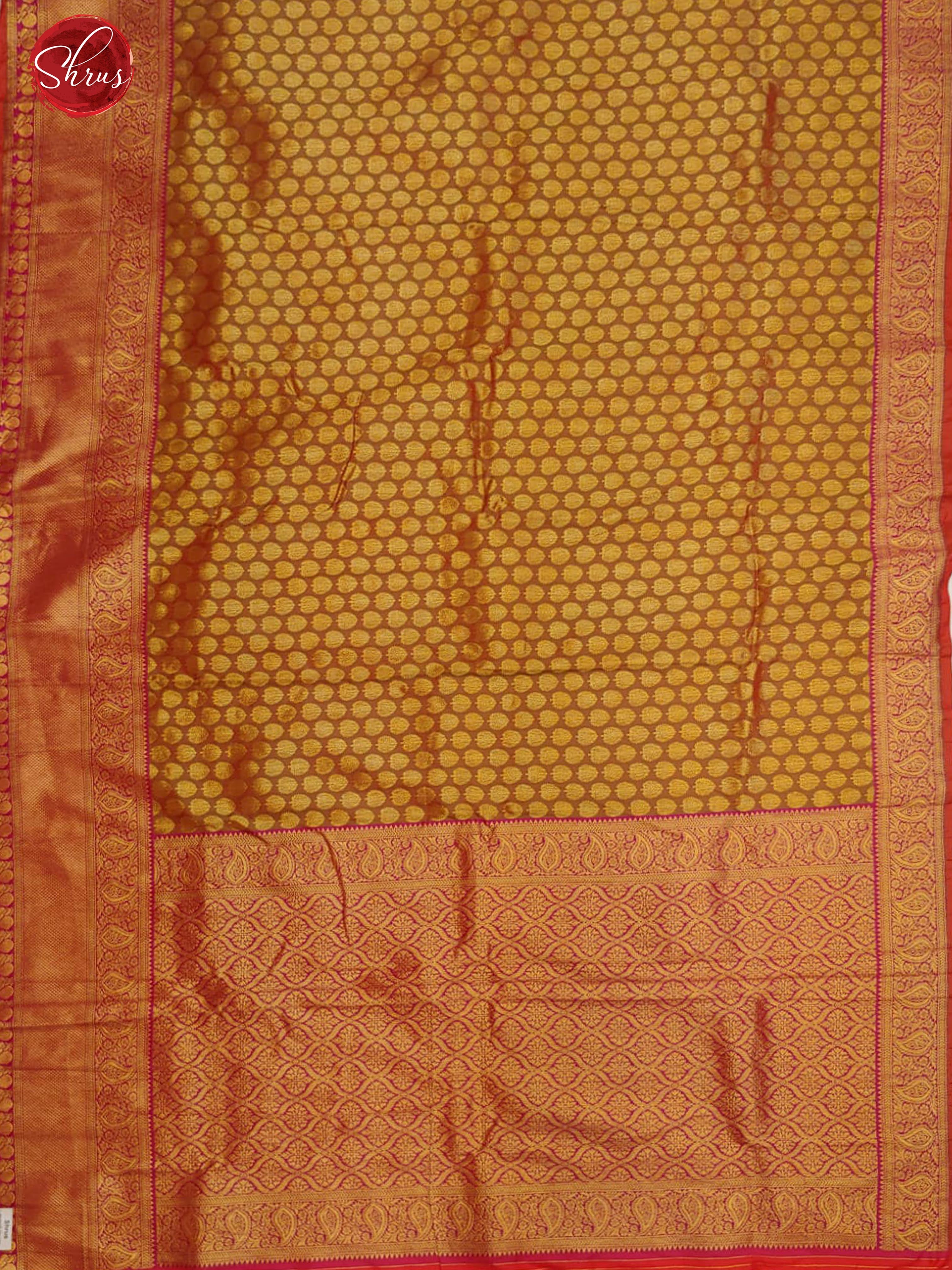 Mehandi Green & Pink - Semi Kanchipuram with Zari woven floral  motifs    on the body & contrast   Zari Border - Shop on ShrusEternity.com