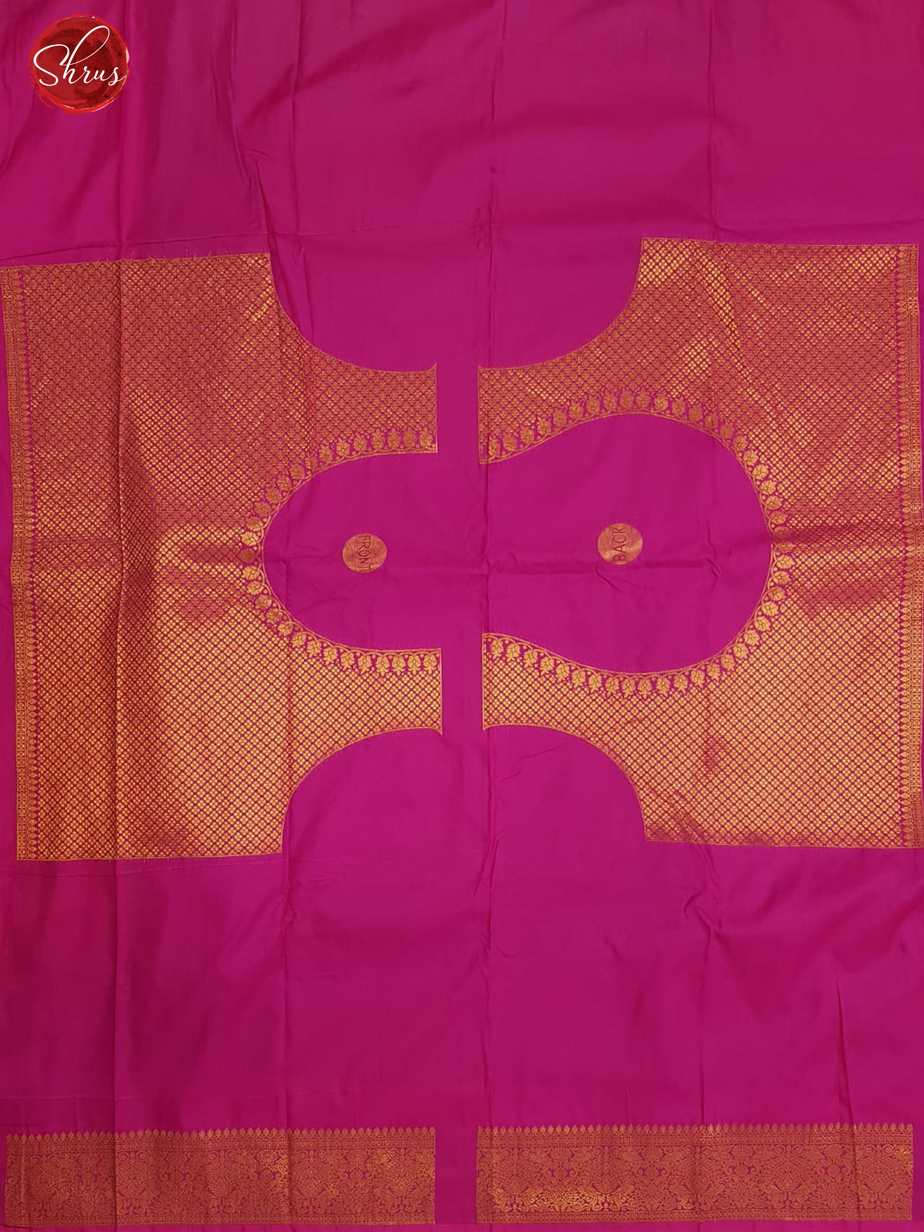 Majenta & Pink - Semi Kanchipuram with Zari woven floral buttas on the body & Zari Border - Shop on ShrusEternity.com