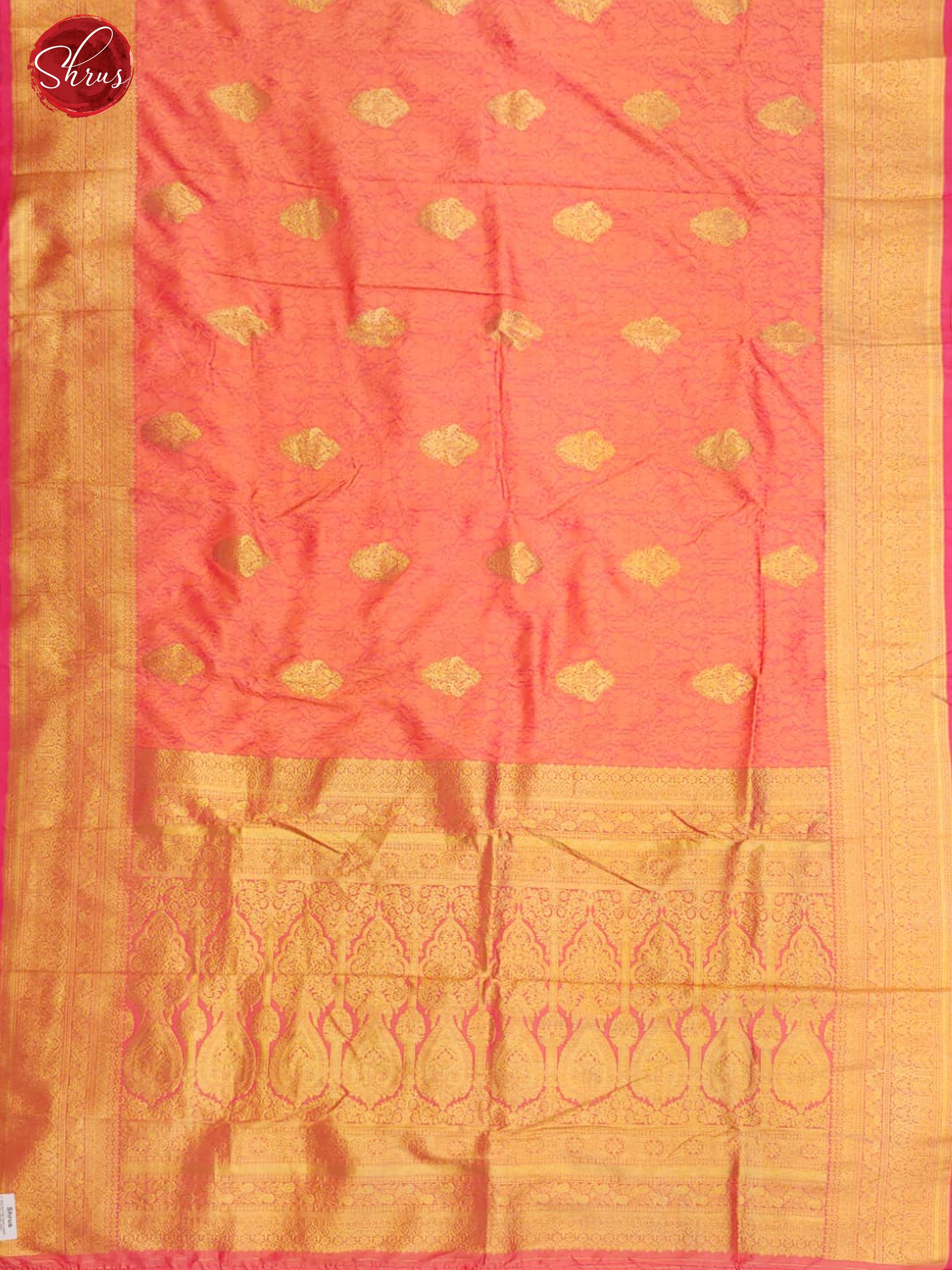 Light Pink(Single Tone)- Semi Kanchipuram with Zari woven floral motifs , self jacquard on the body & Zari Border - Shop on ShrusEternity.com