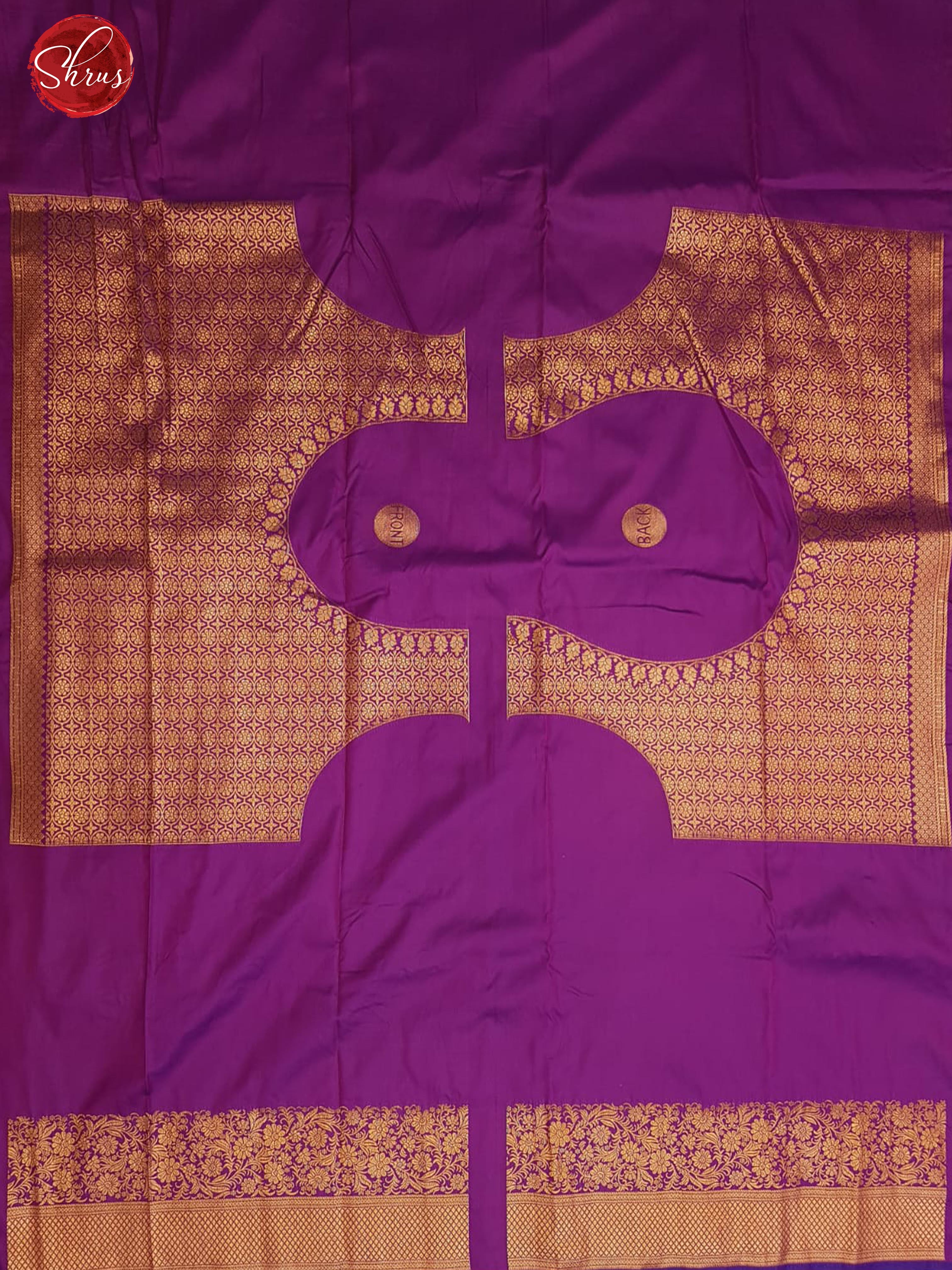 Blue & Pink -Semi Kanchipuram with Zari woven peacock motifs on the body & Contrast Zari Border - Shop on ShrusEternity.com