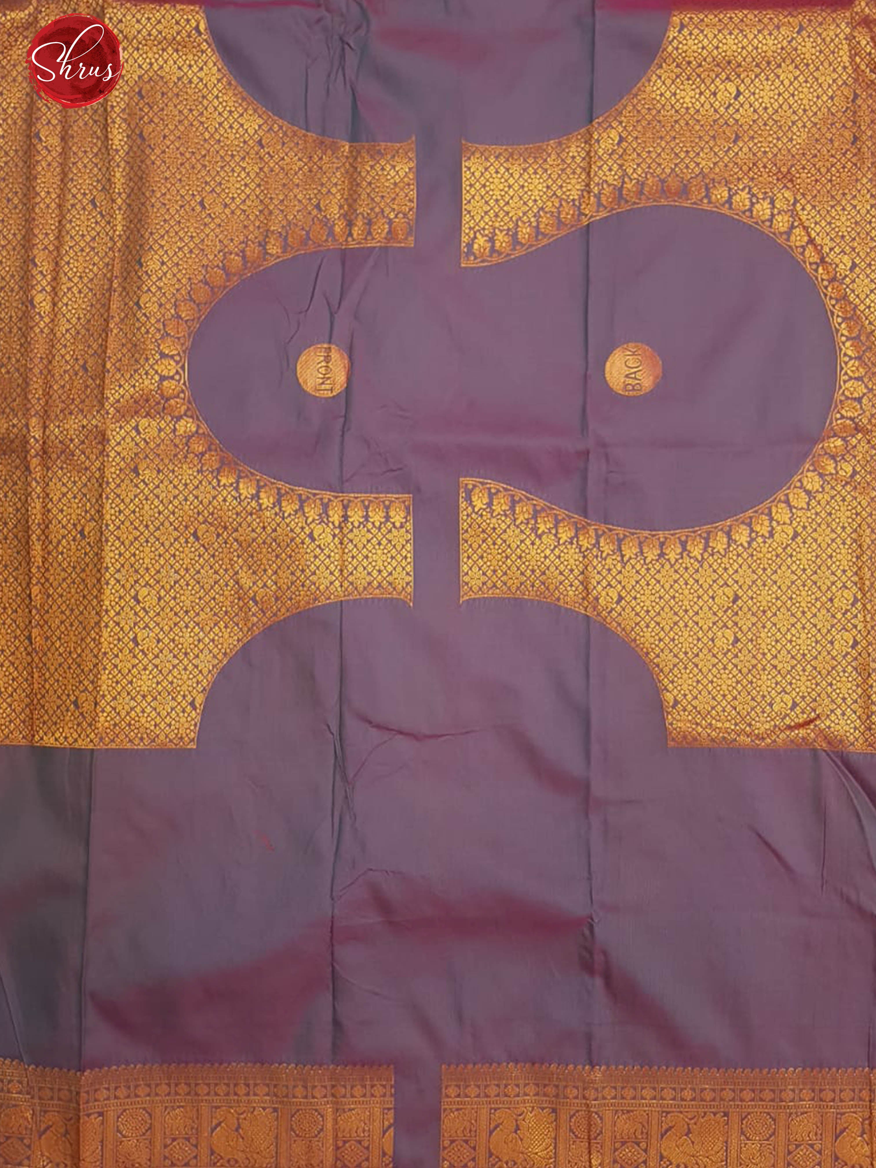 Pink & Purple - Semi Kanchipuram with Zari woven floral motifs brocade on the body & Contrast Zari Border - Shop on ShrusEternity.com