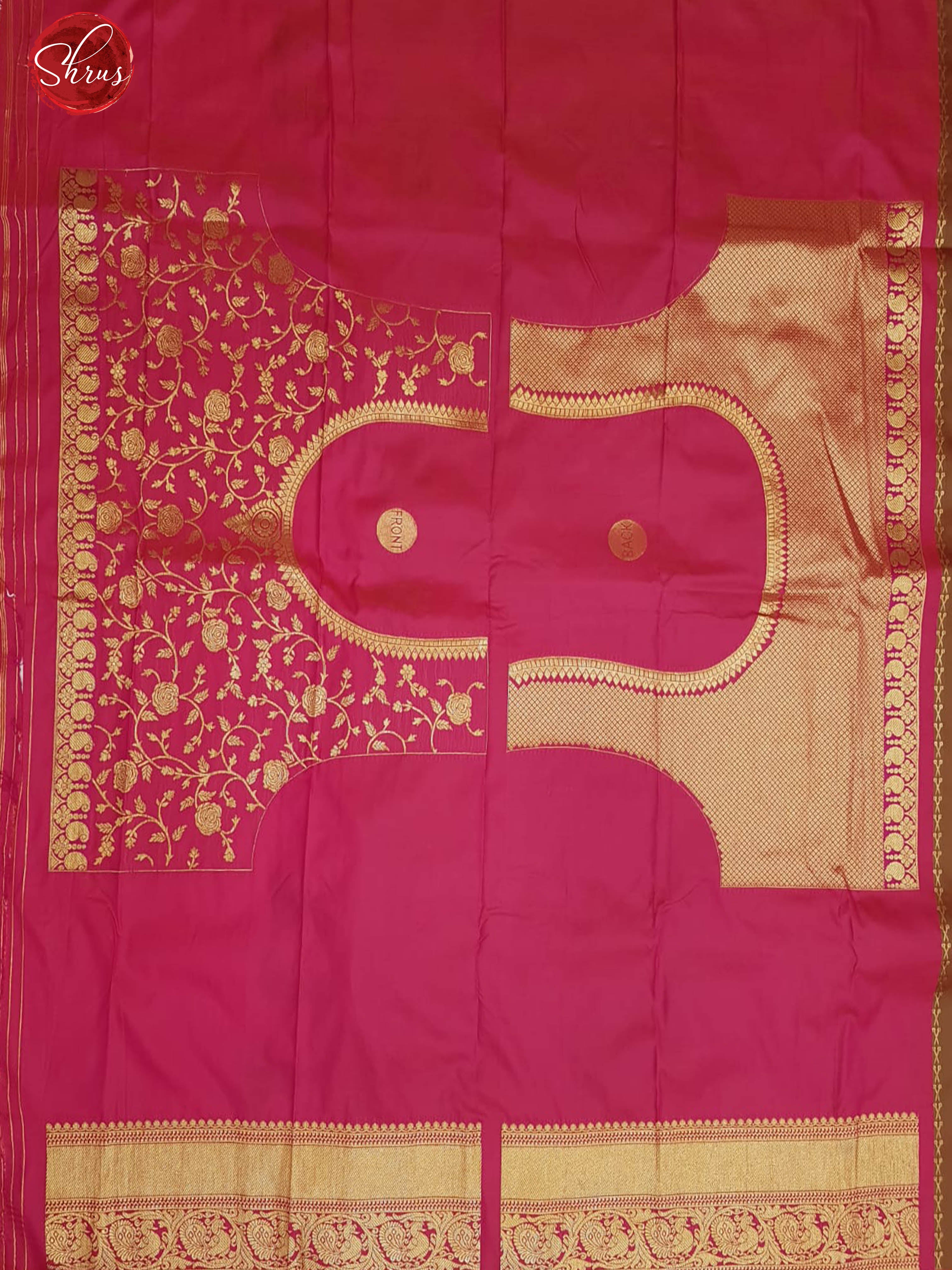 Brown & Pink - Semi Kanchipuram with Zari woven manga motifs on the body & Contrast Zari Border - Shop on ShrusEternity.com