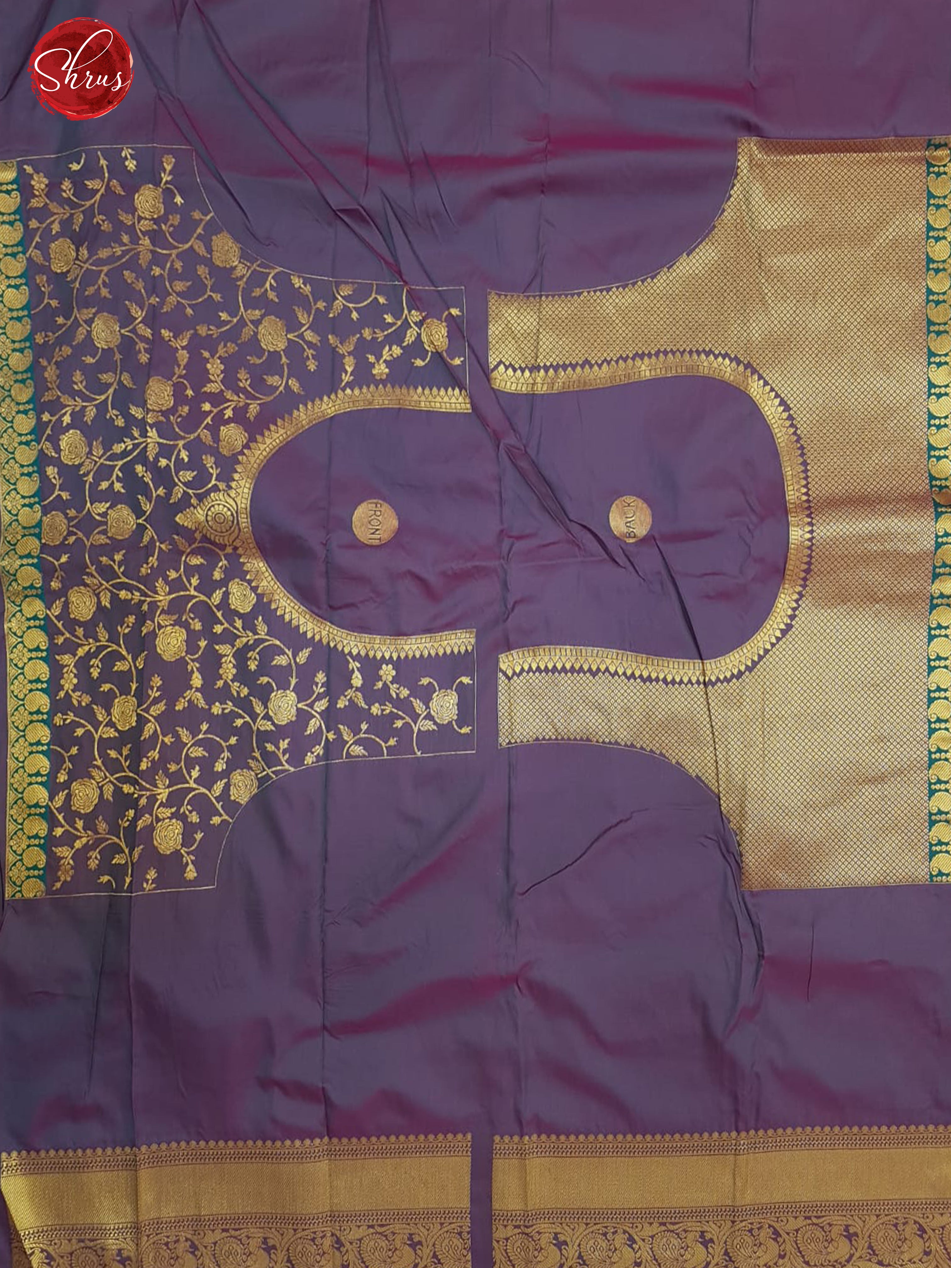 Pink & Purple - Semi Kanchipuram with Zari woven paisleys motifs on the body & Zari Border - Shop on ShrusEternity.com