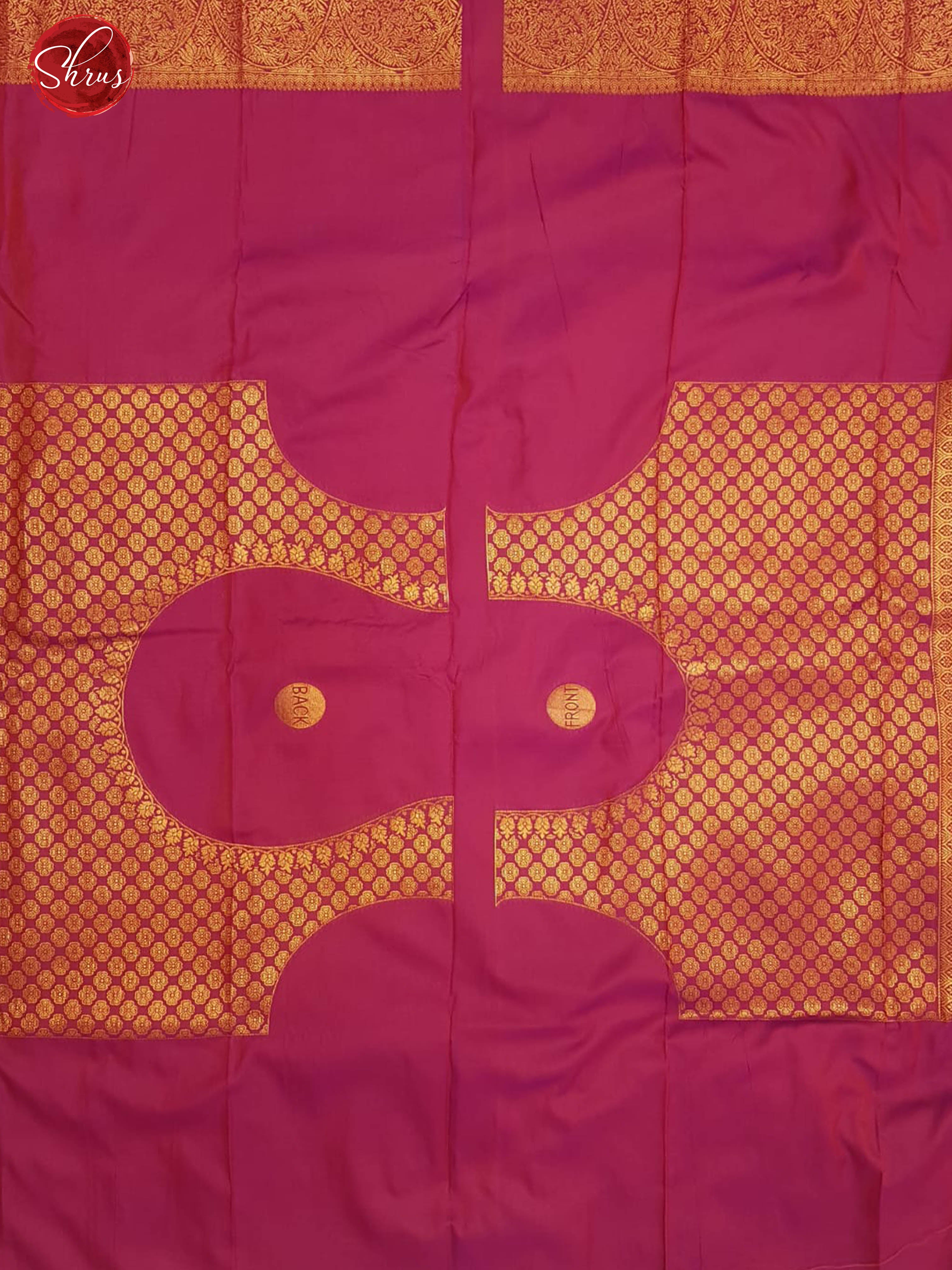 Pink & Purple -Semi Kanchipuram with Zari woven brocade on the body & Contrast Zari Border - Shop on ShrusEternity.com
