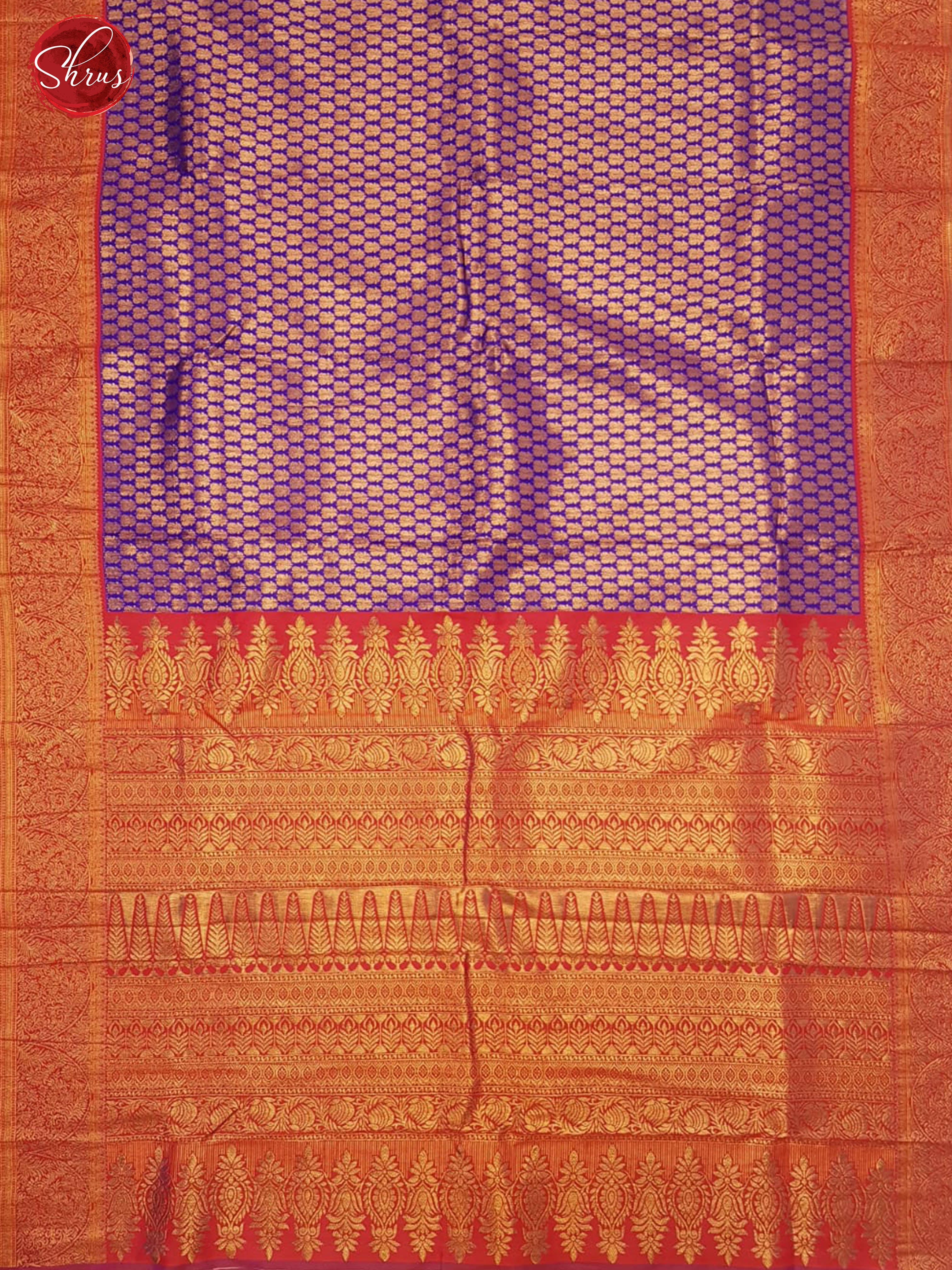 Pink & Purple -Semi Kanchipuram with Zari woven brocade on the body & Contrast Zari Border - Shop on ShrusEternity.com