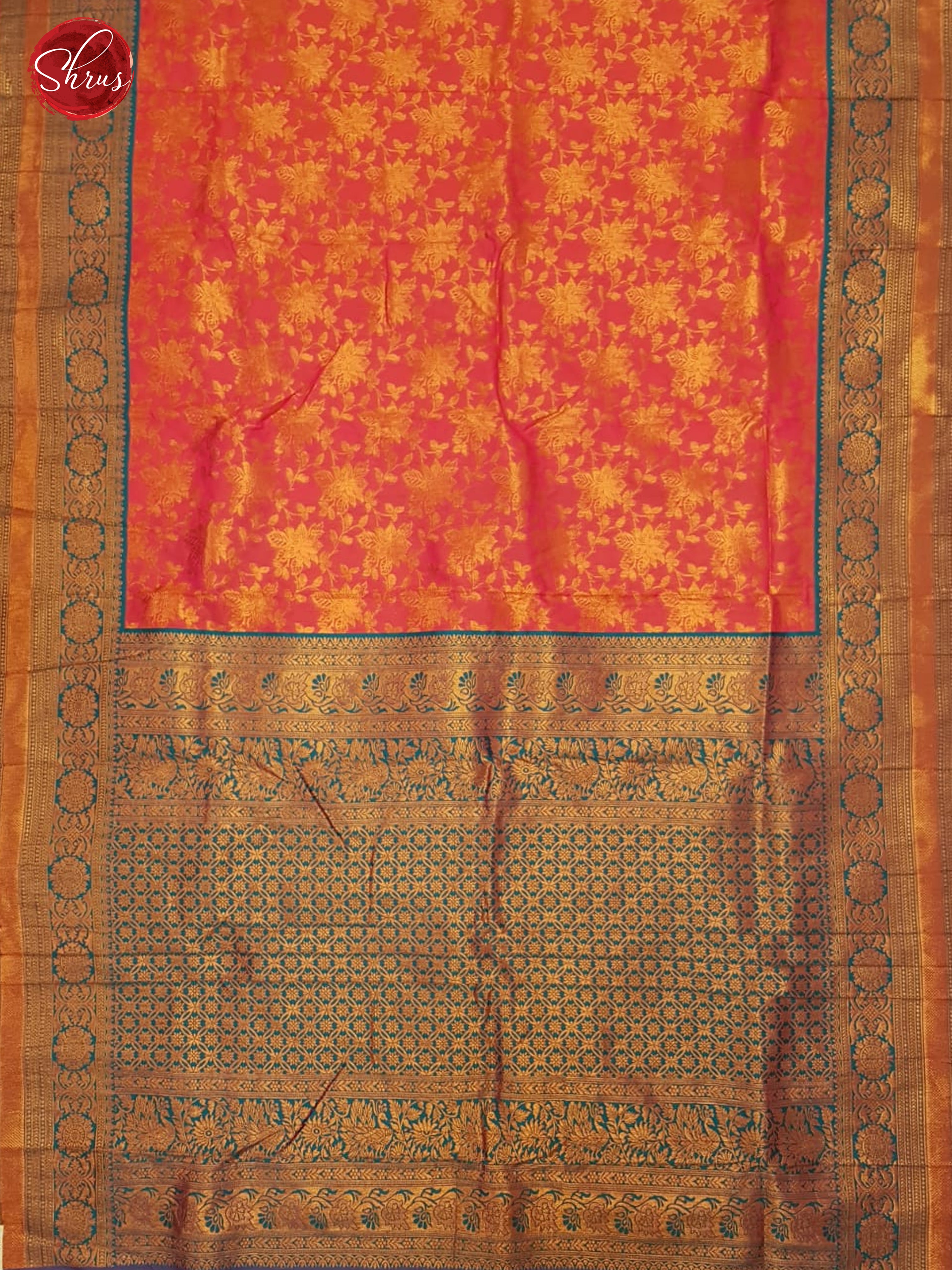 Pink & Purple- Semi Kanchipuram with Zari woven brocade on the body & Zari Border - Shop on ShrusEternity.com