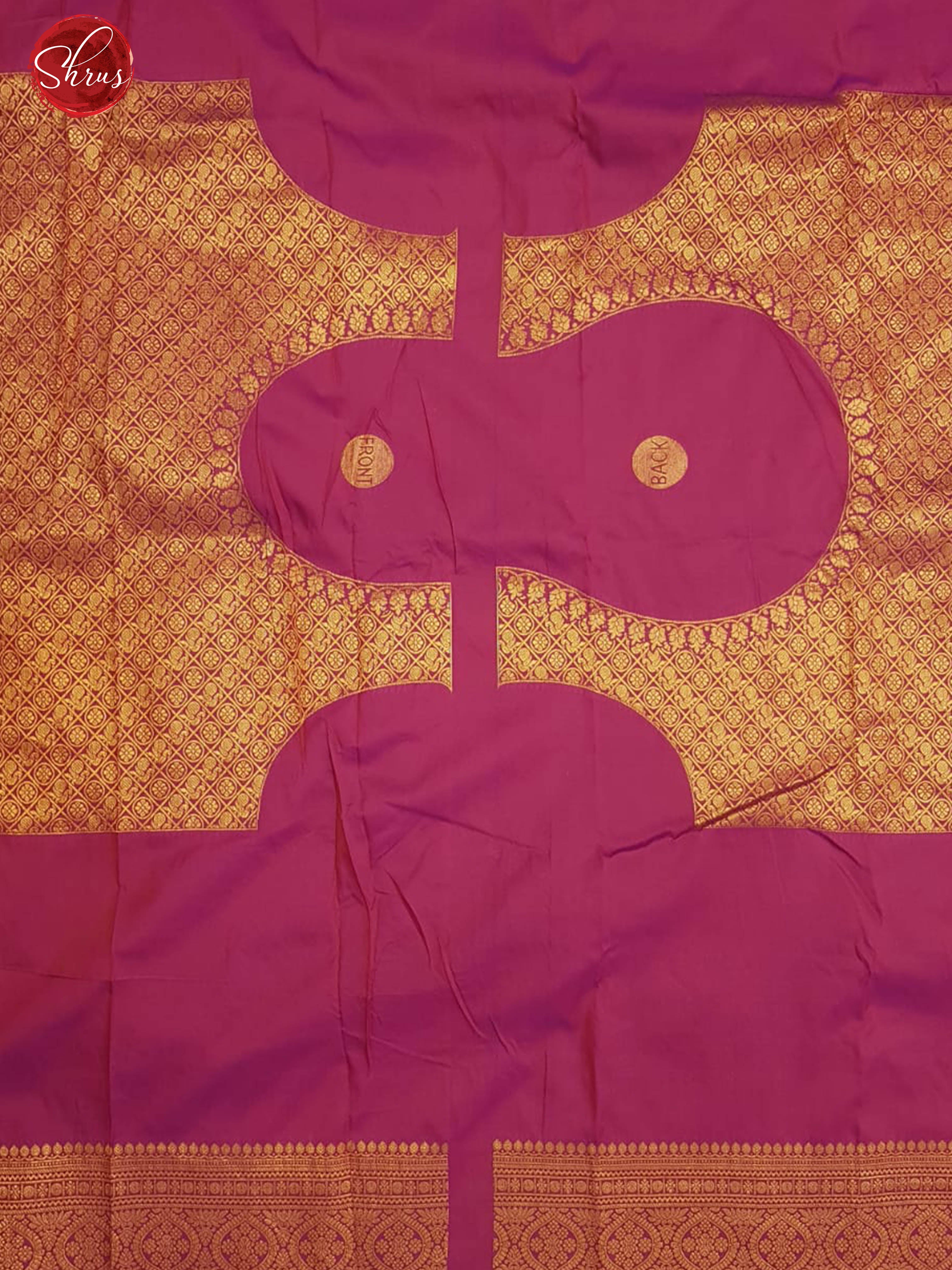 Blue & Purple -Semi Kanchipuram with Zari woven floral brocade on the body & Contrast Zari Border - Shop on ShrusEternity.com