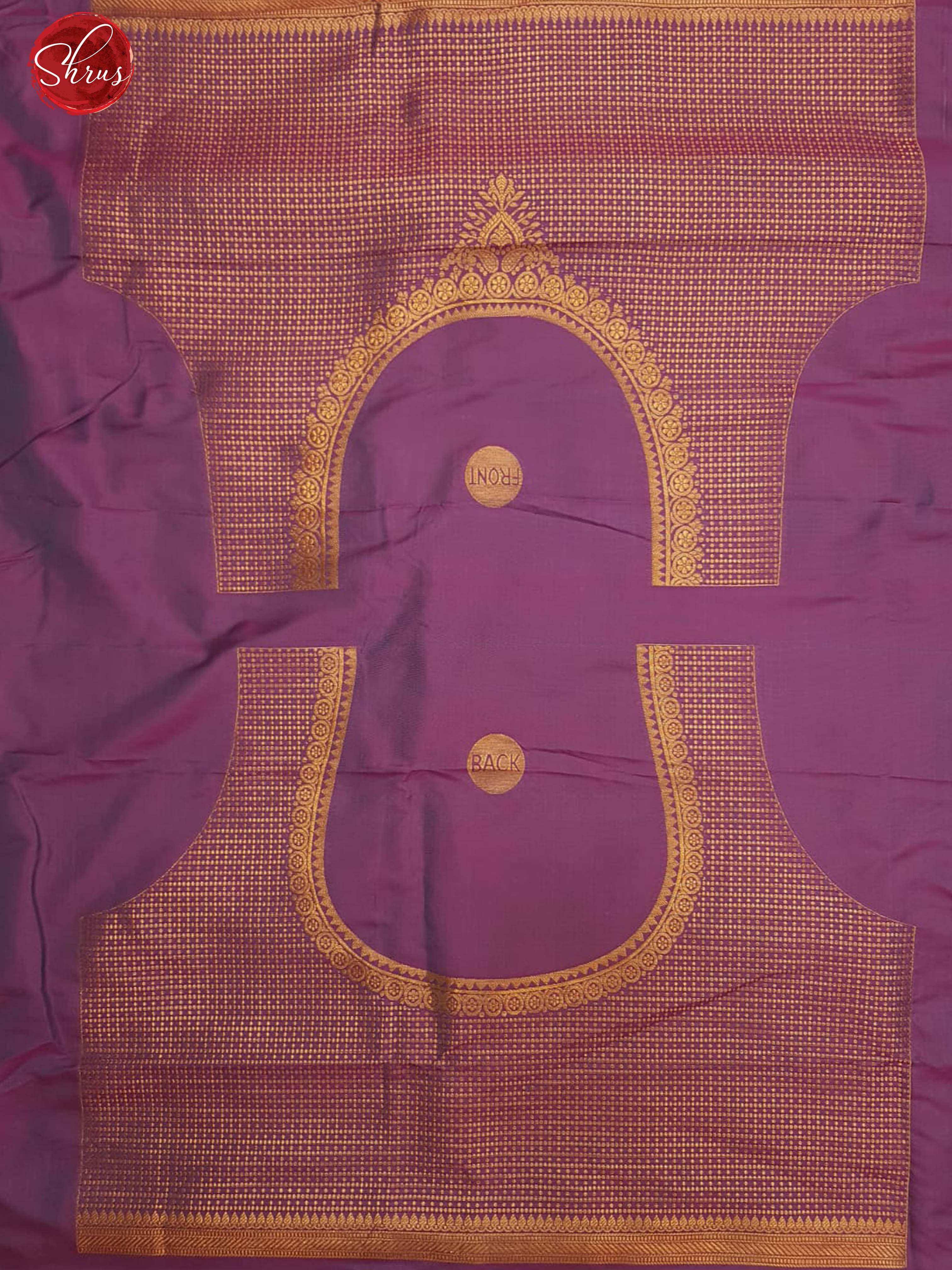 Blue & Pink - Semi Kanchipuram with Zari woven manga buttas on the body & Contrast Zari Border - Shop on ShrusEternity.com