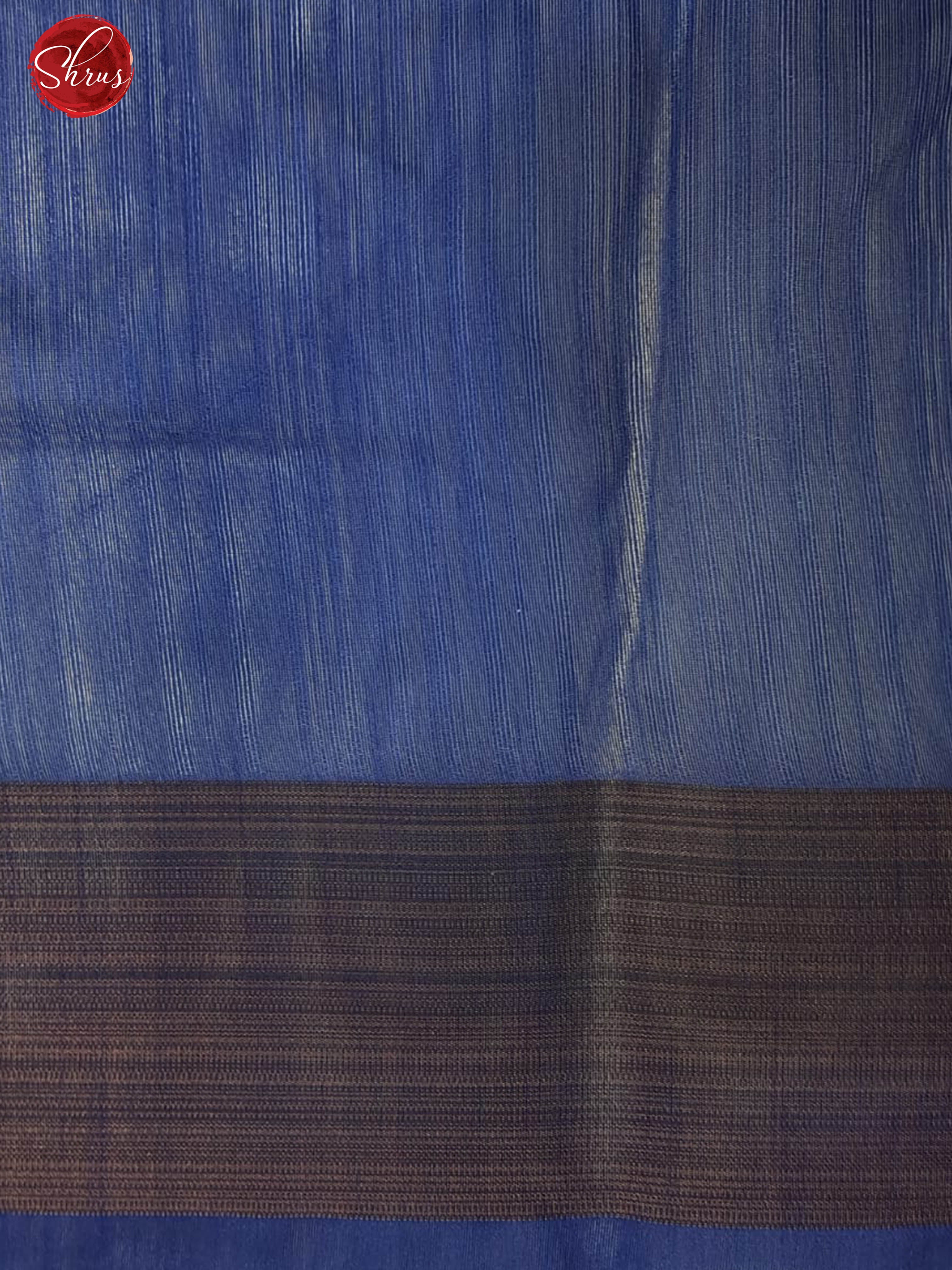 Cream & Blue - Semi Jute with kalamkari floral Printed Body & contrast Border - Shop on ShrusEternity.com