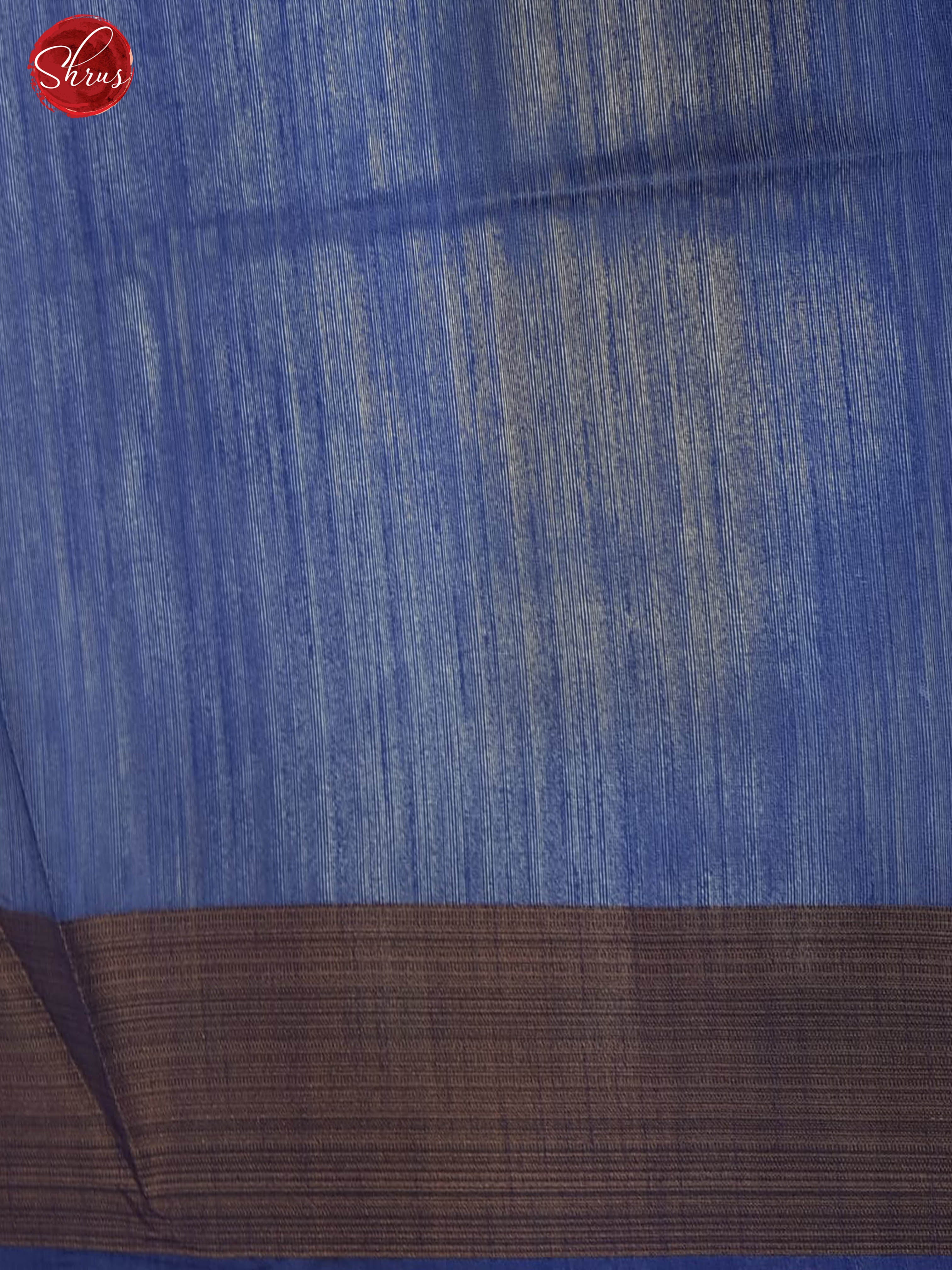 Cream & Blue - Semi Jute with kalamkari floral Printed Body & contrast Border - Shop on ShrusEternity.com