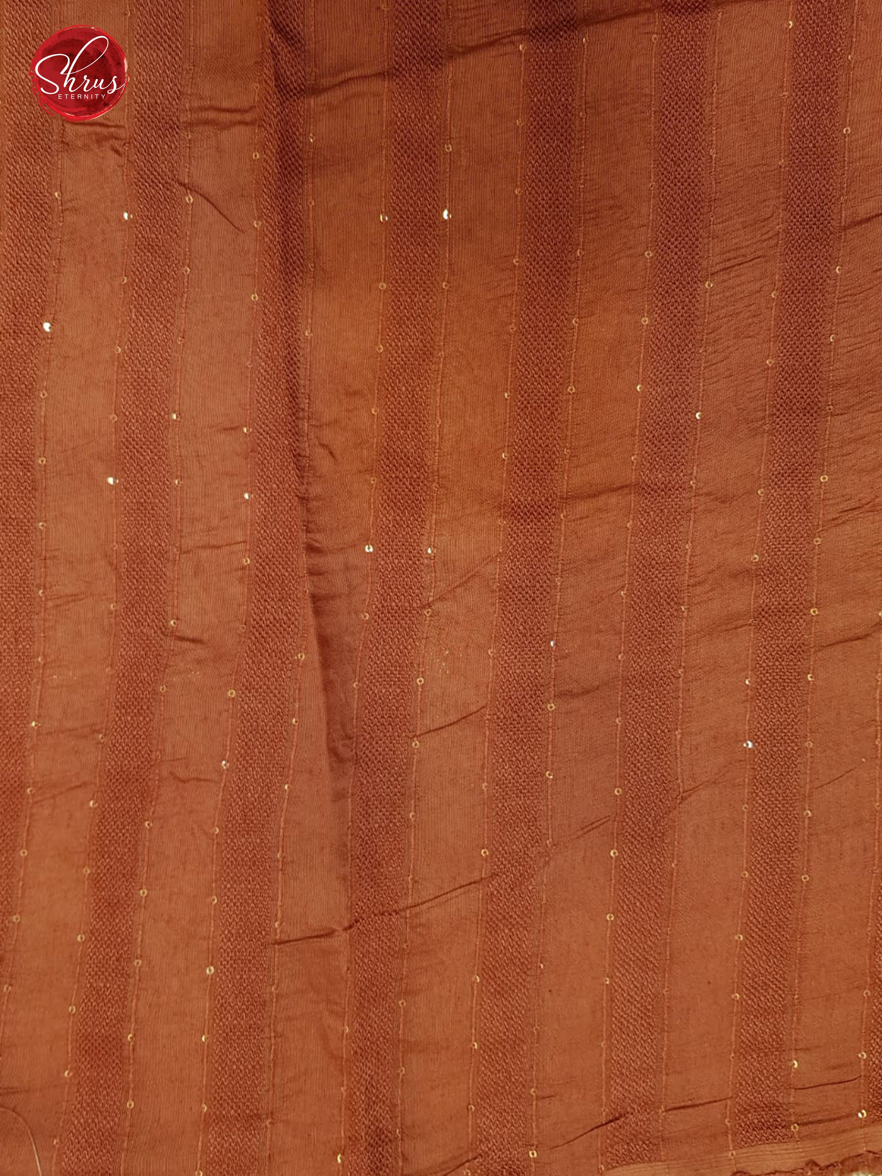 Cream & Brown -Jute with Printed Body & Contrast Zari Border - Shop on ShrusEternity.com