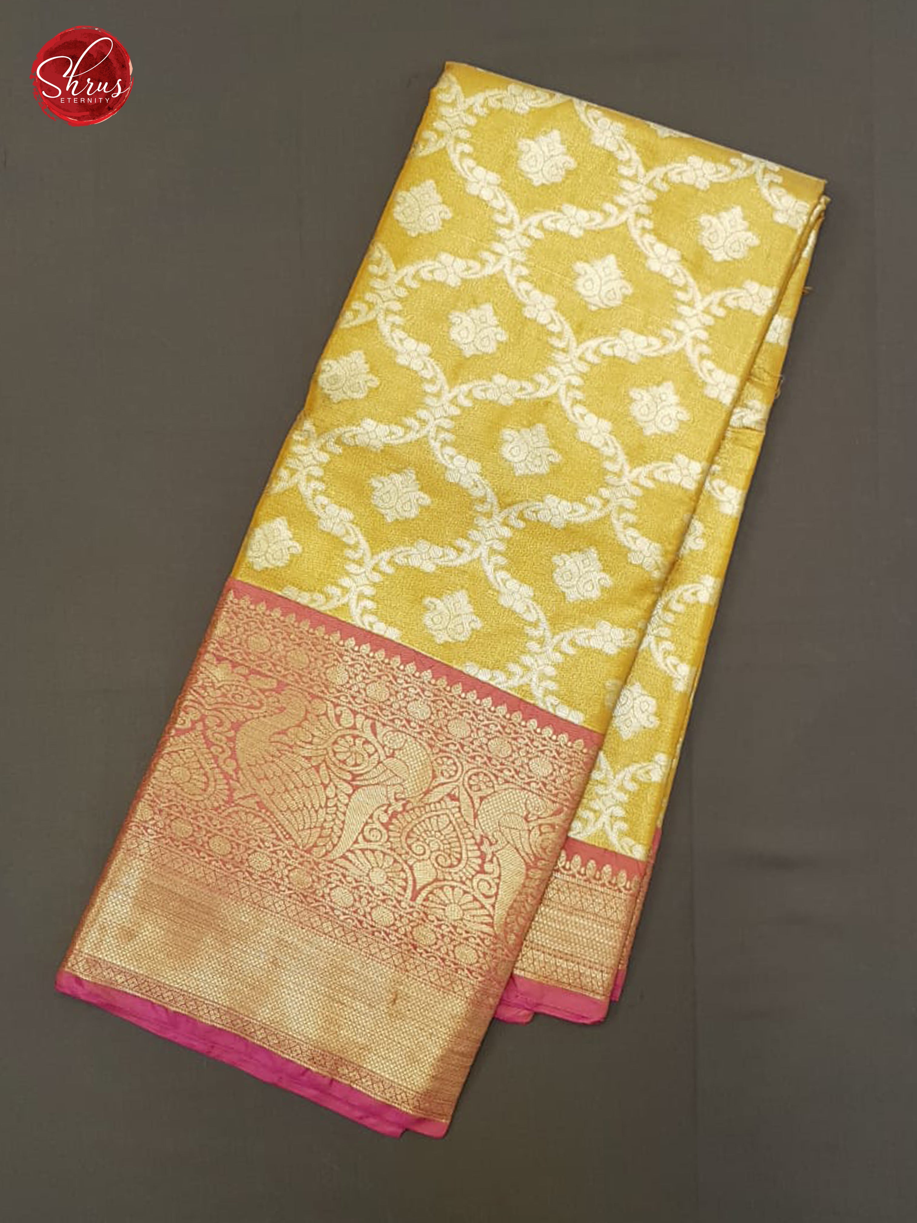 Gold and Pink - Tissue Banarasi - Shop on ShrusEternity.com