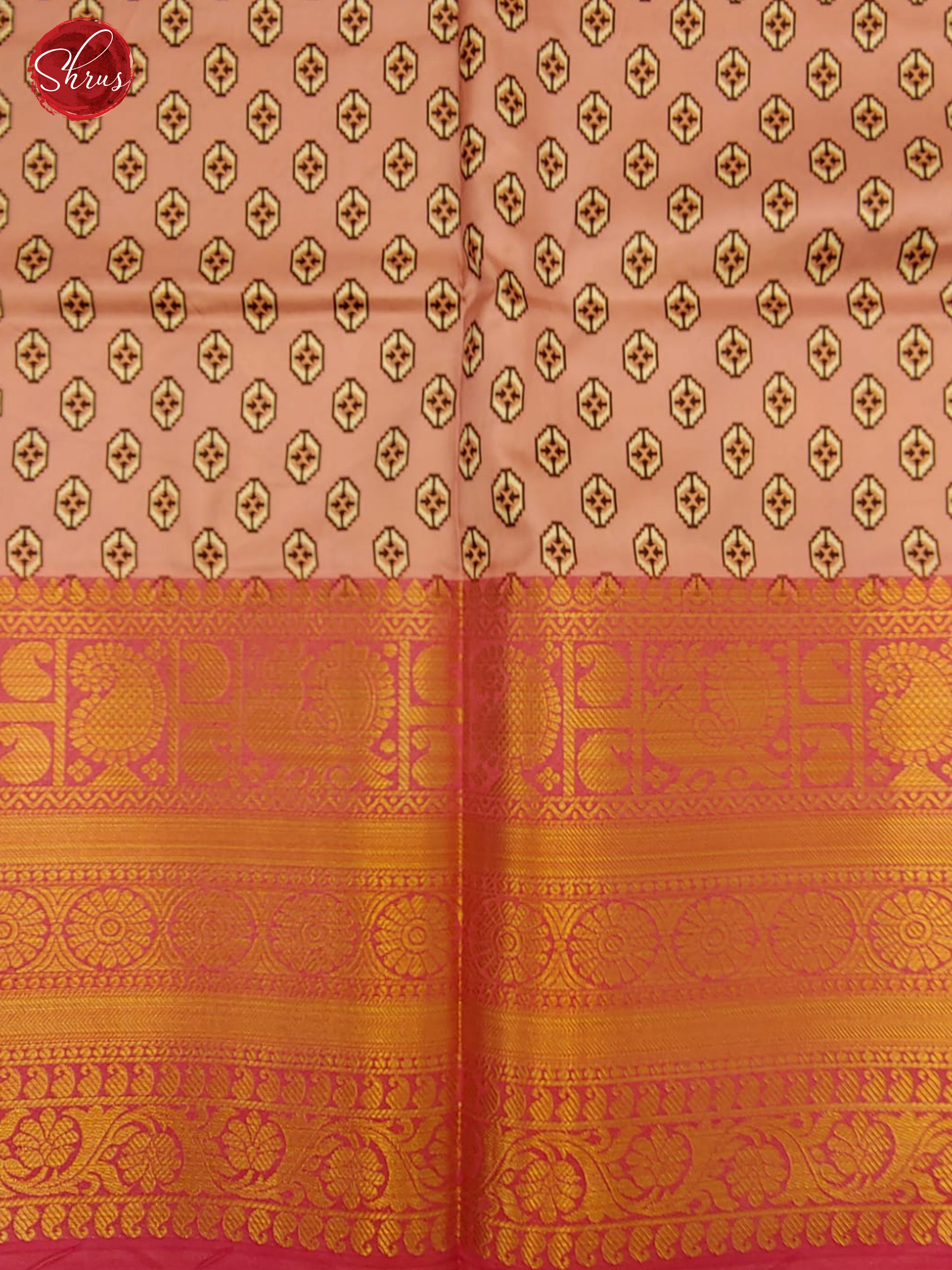 Green & Pink- Semi Crepe with birds print on the body & Zari Border - Shop on ShrusEternity.com