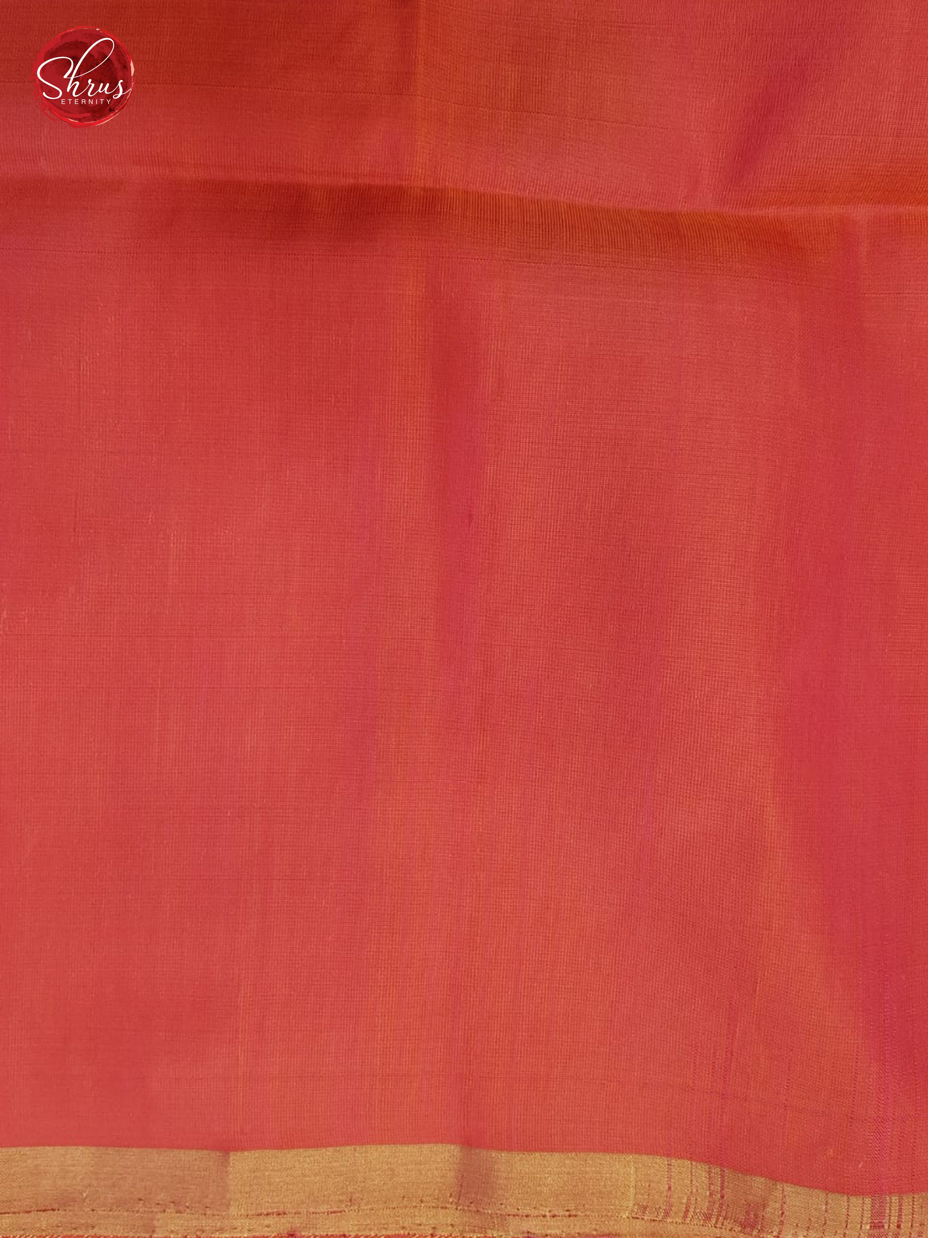 Green & Pink - Borderless Soft Silk with floral motifs on the body - Shop on ShrusEternity.com