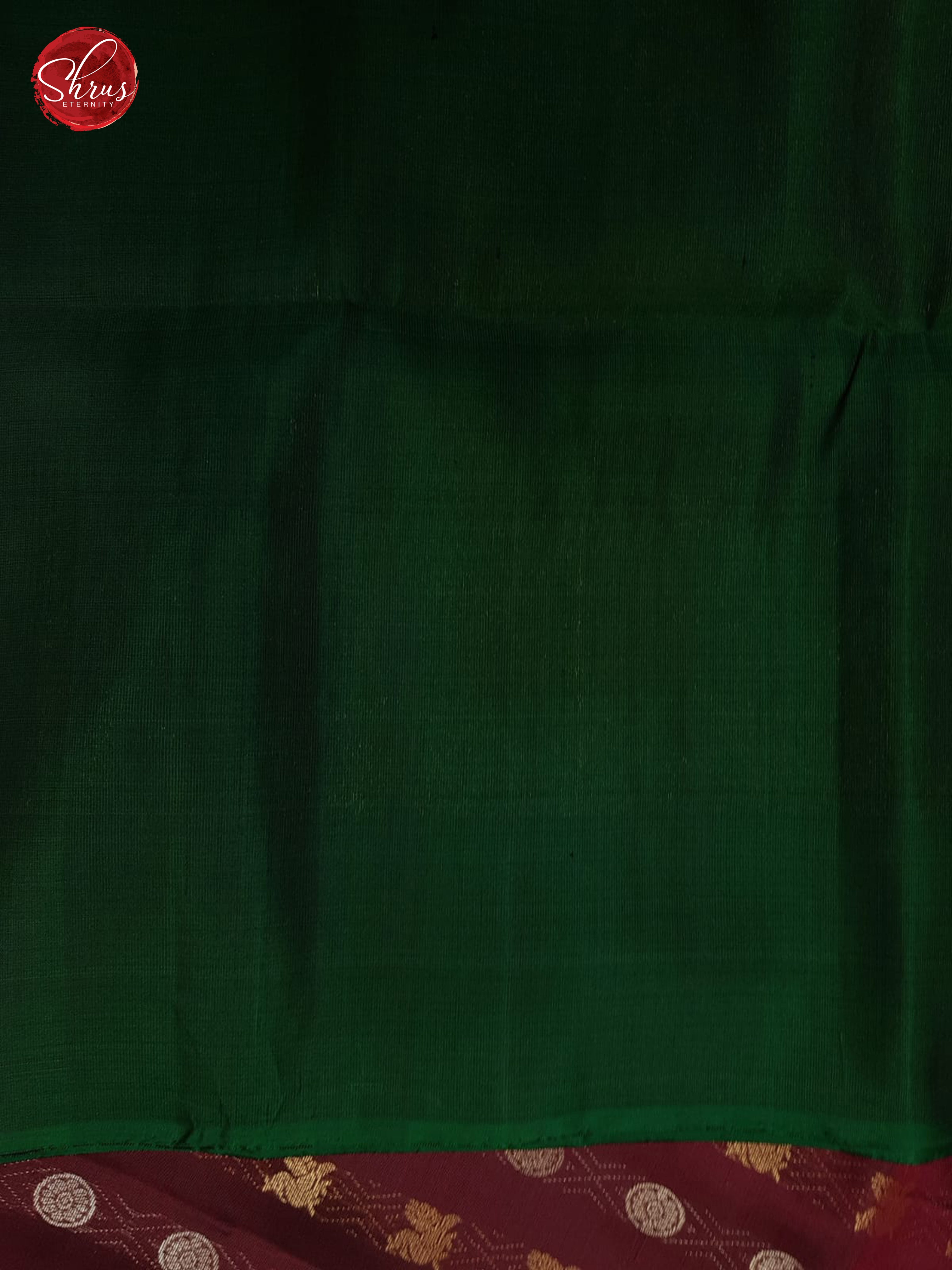 Maroon & Green - Soft Silk with zari buttas on the Body & Contrast Border - Shop on ShrusEternity.com