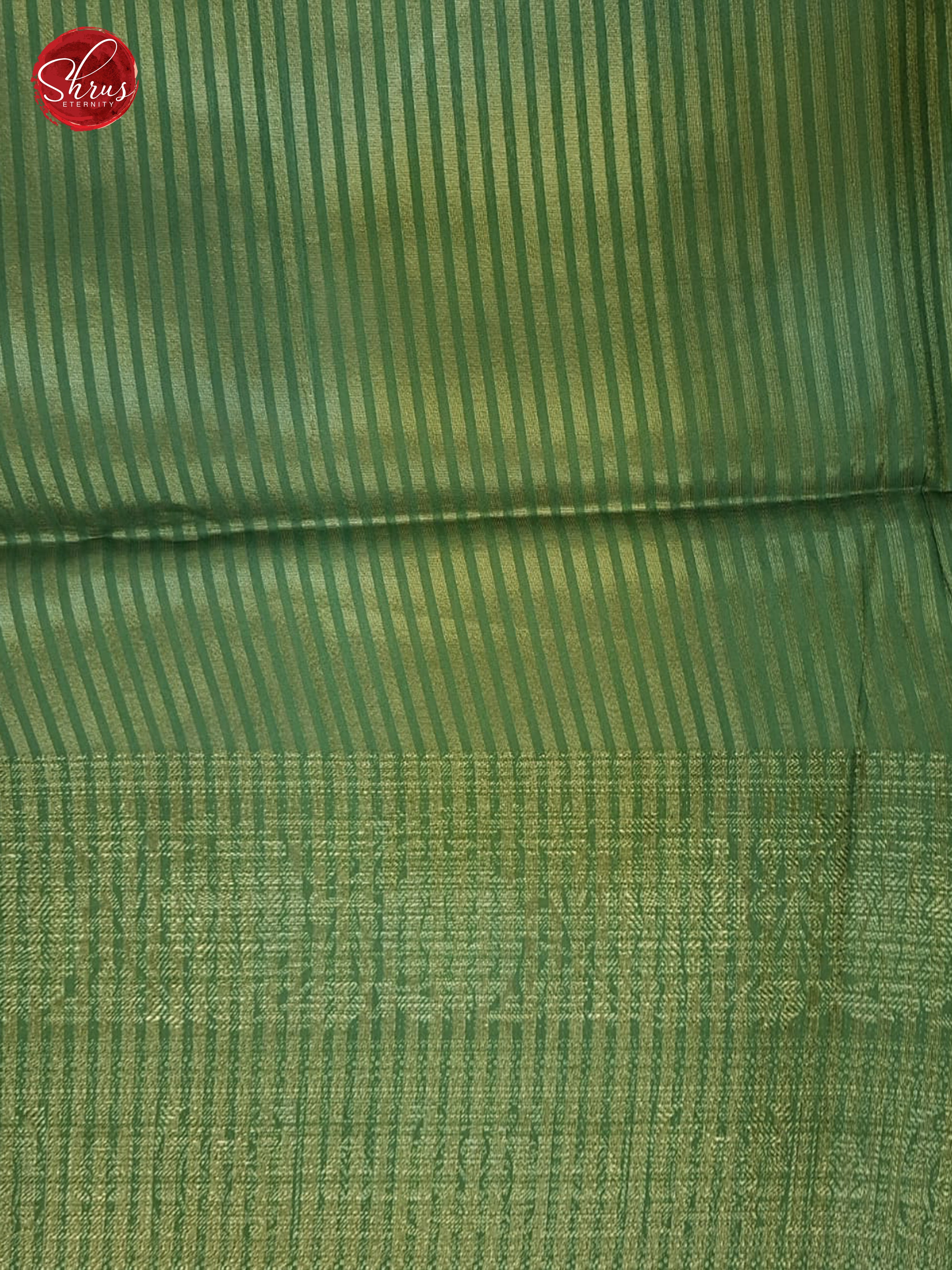 Grey & Green - Semi Jute with floral Print on the Body & contrast zari Border - Shop on ShrusEternity.com