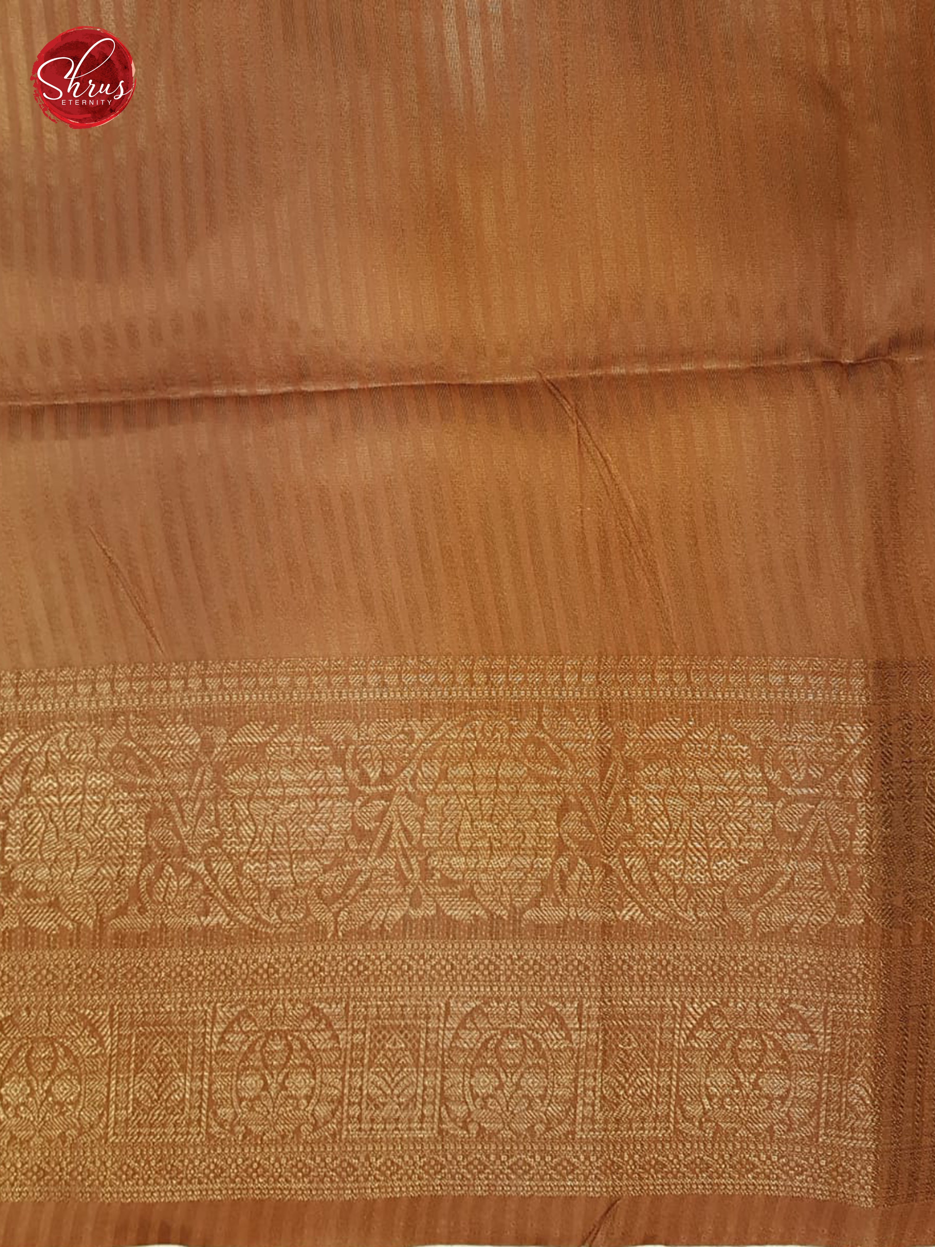 Grey & Brown - Semi Jute with floral Print on the Body & contrast zari Border - Shop on ShrusEternity.com
