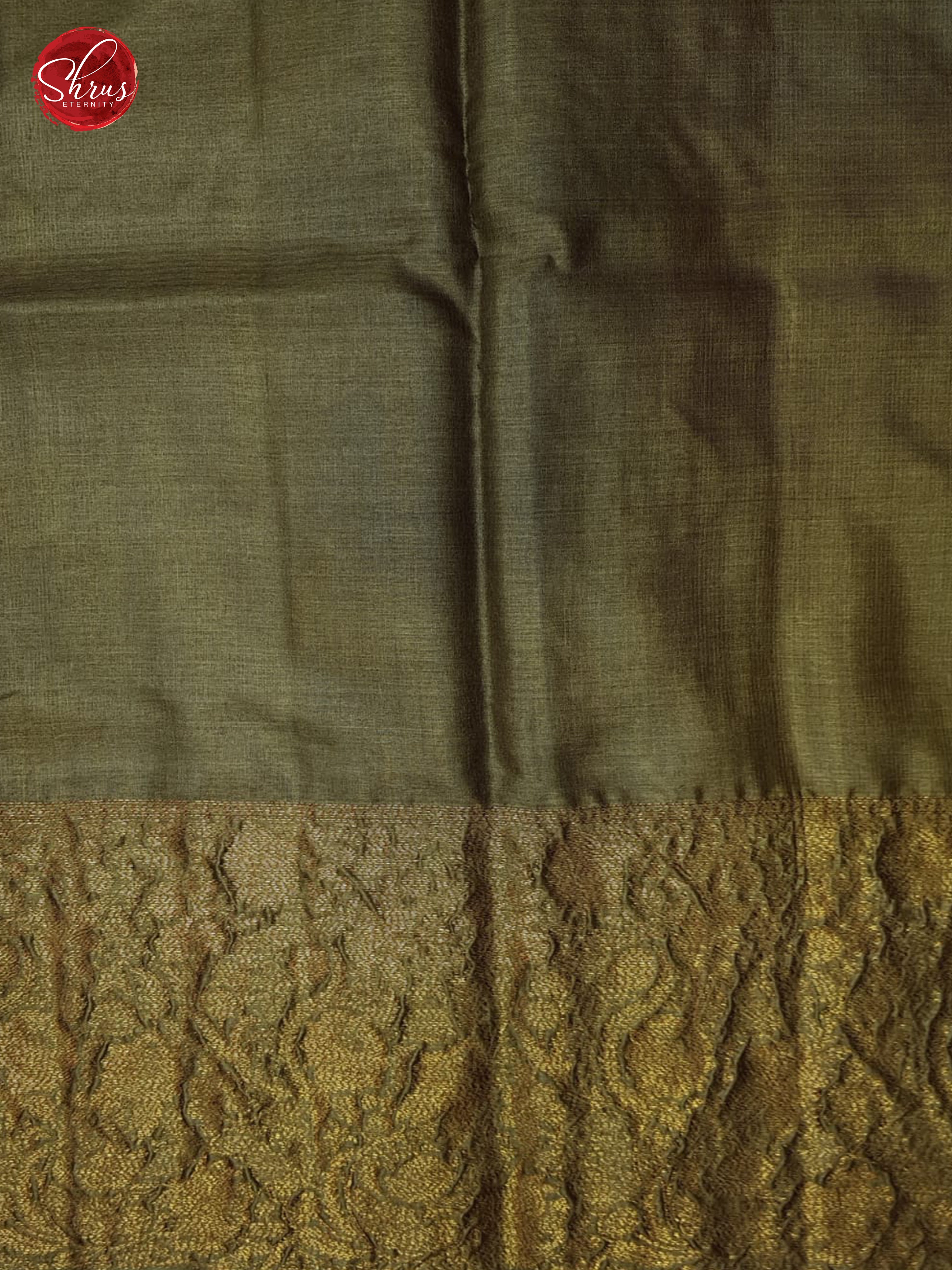 Wine & Grey -Tussar with zari woven floral motifs on the body & contrast Zari Border - Shop on ShrusEternity.com