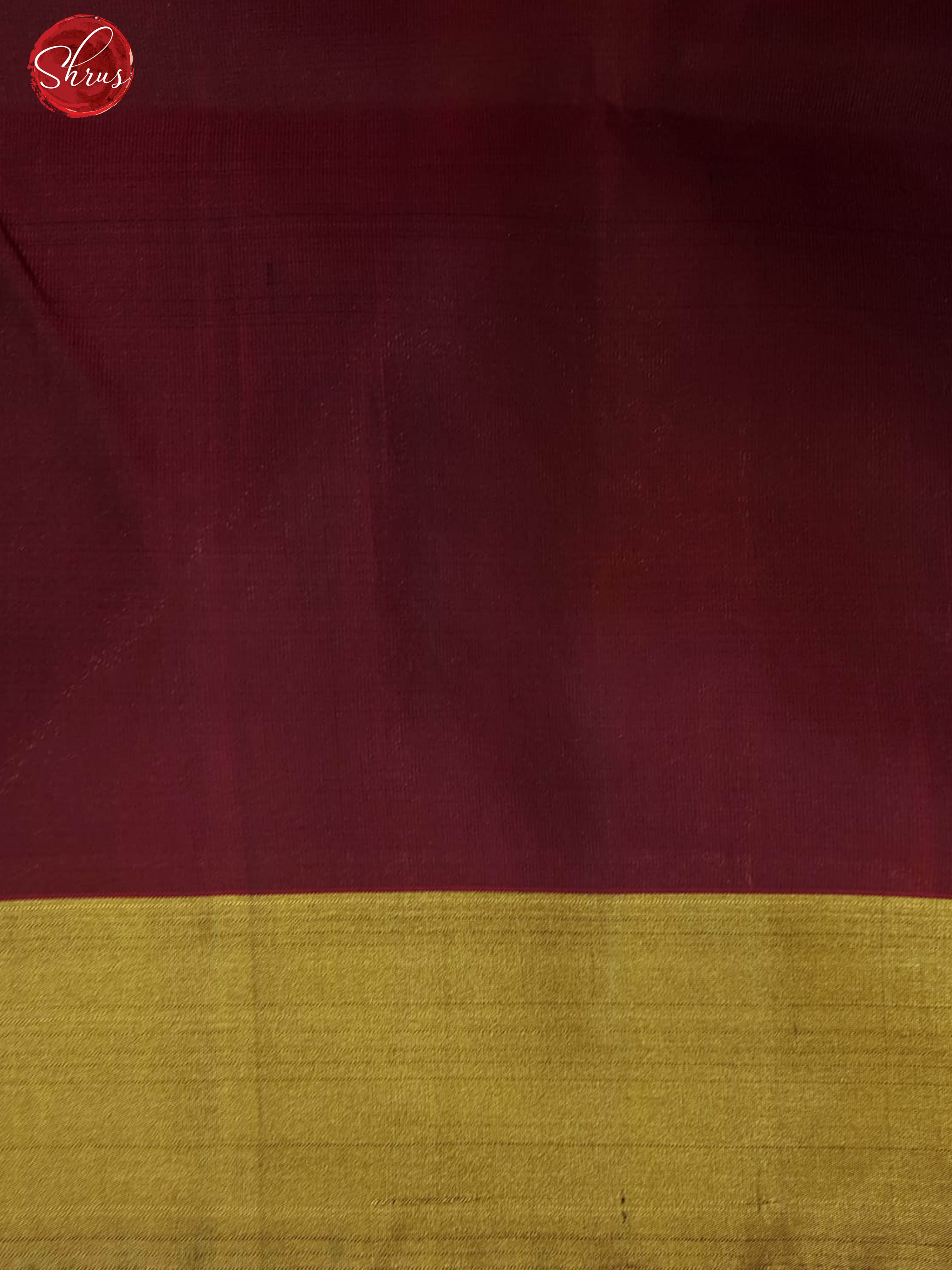 Blue & Maroon -Soft Silk with Elephant motifs in brocade on the body & Zari Border - Shop on ShrusEternity.com