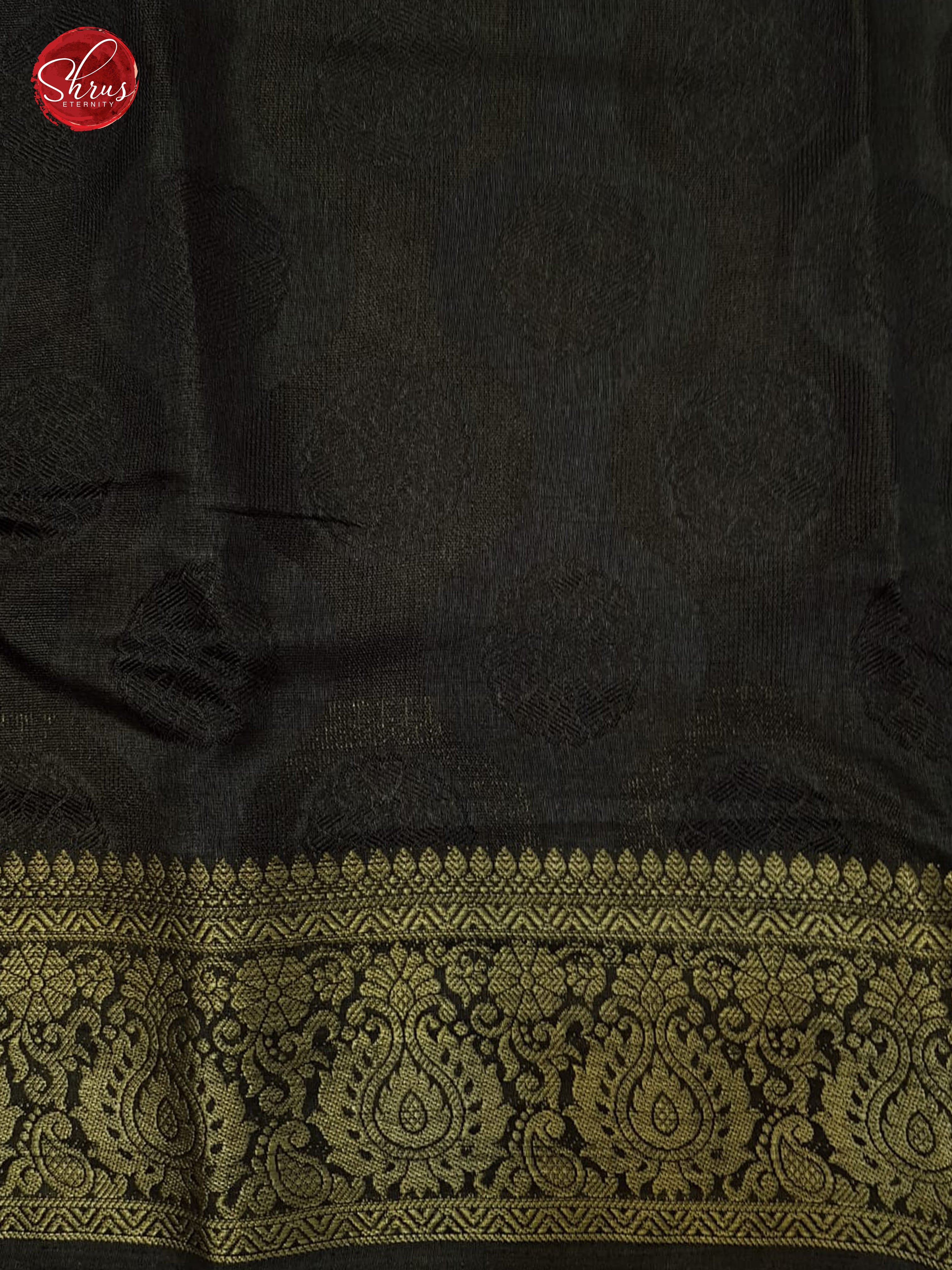 Brown & Black - Semi Jute with printed Body & Zari Border - Shop on ShrusEternity.com