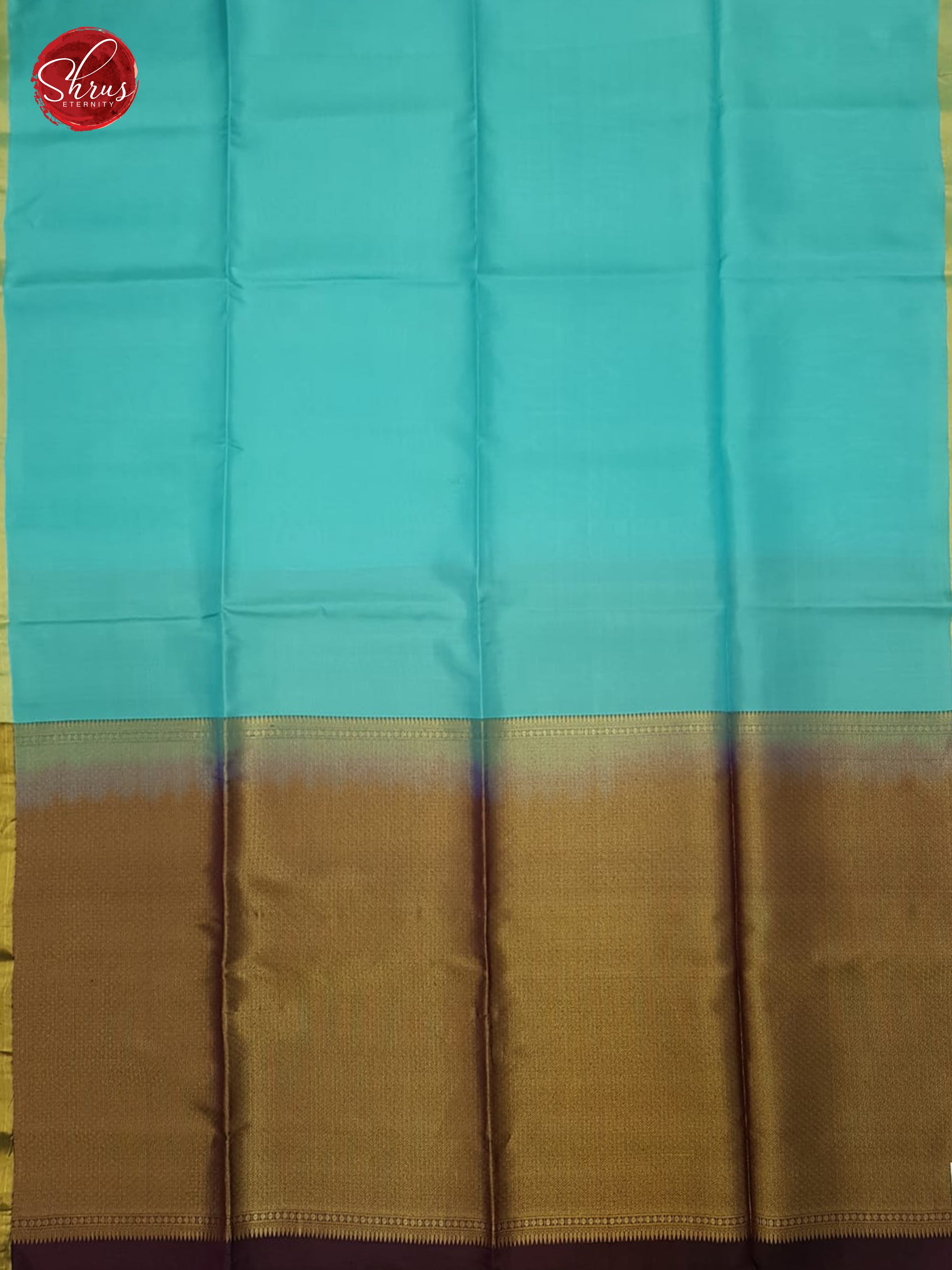 Blue with Purple - Soft Silk Saree Saree - Shop on ShrusEternity.com