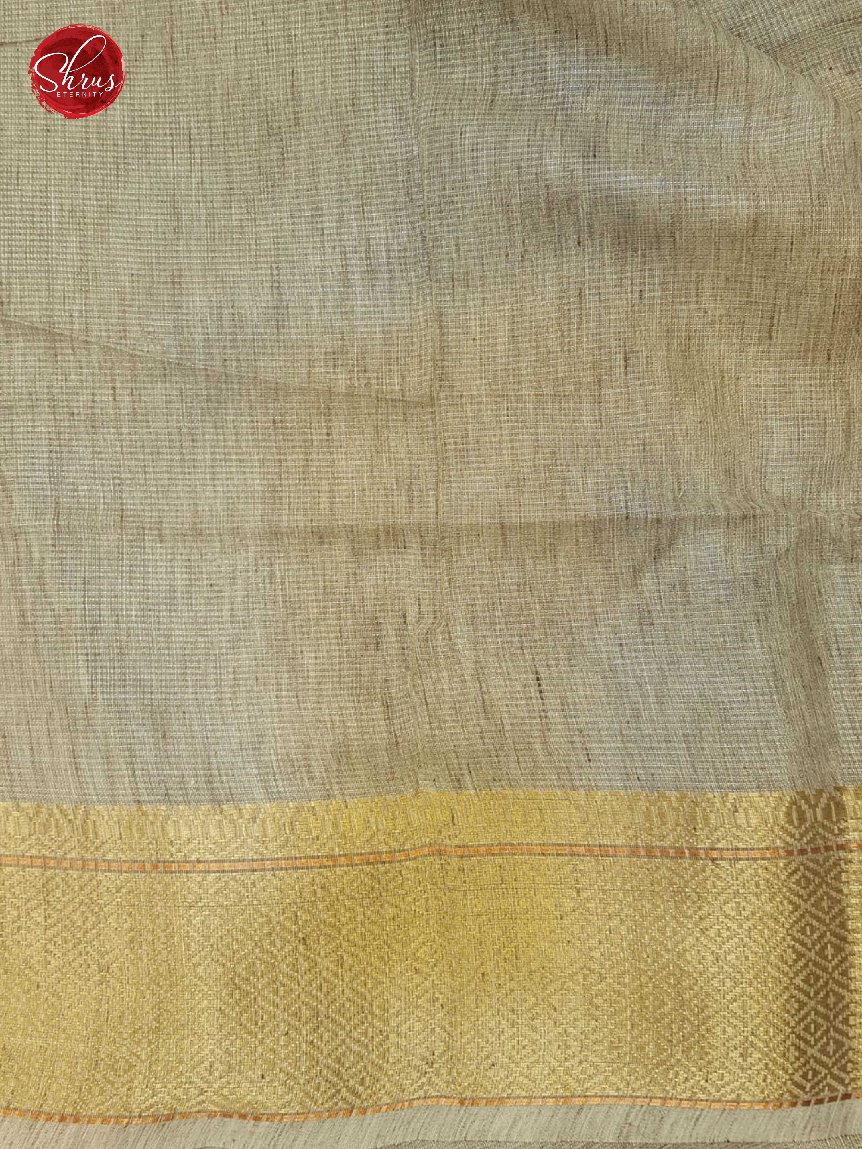 Grey(Single Tone)- Kora Banarasi with zari woven buttas on the body & Zari Border - Shop on ShrusEternity.com