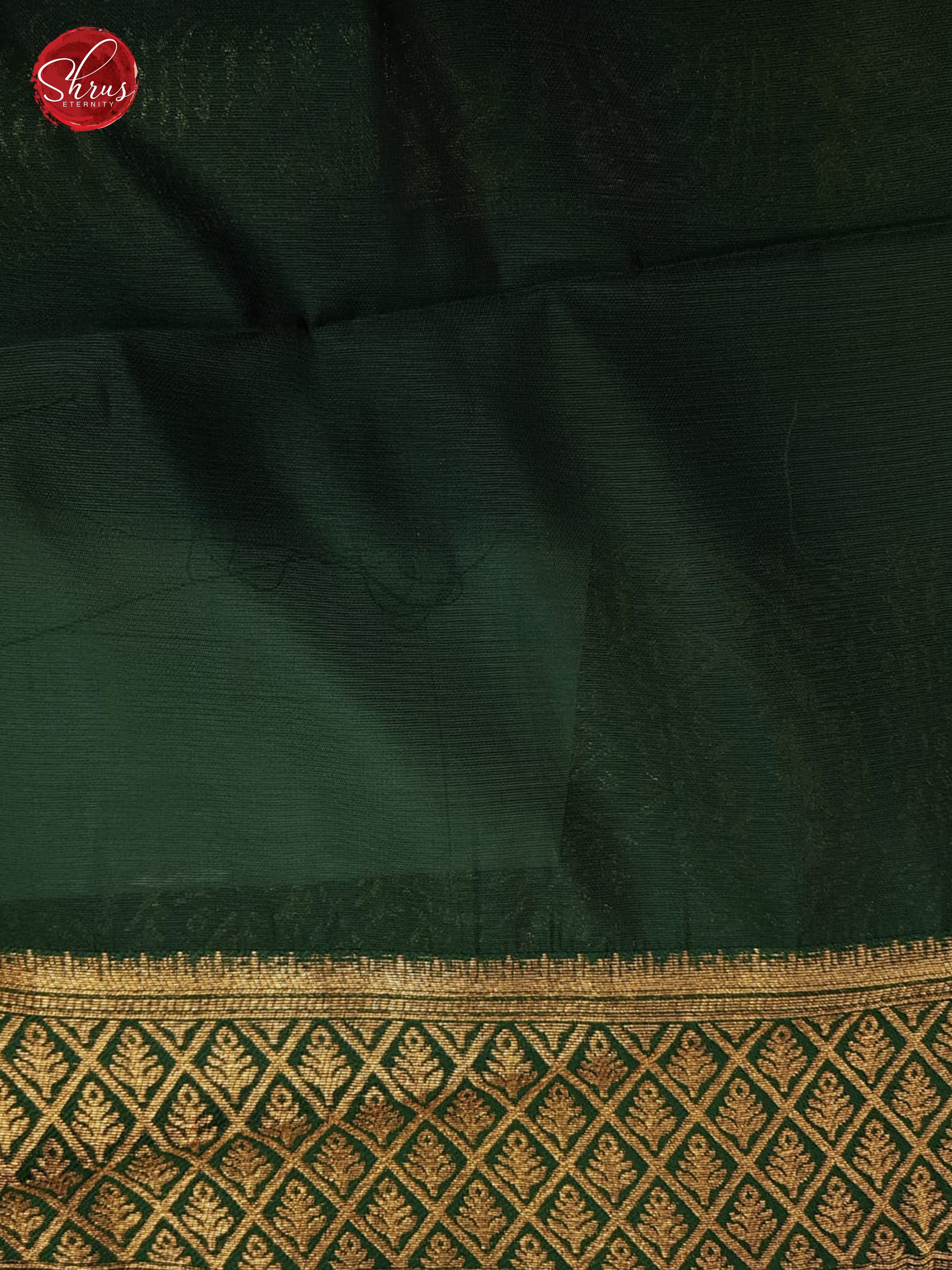 Mustard & Green - Semi Soft Silk with zari woven floral motifs on the body & contrast Zari Border - Shop on ShrusEternity.com